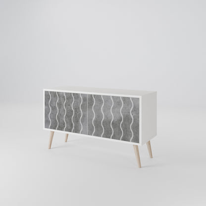 WAVES OF CONCRETE Mueble de TV Compacto de 2 puertas