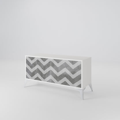 TOUGH ZIG ZAG Mueble de TV Compacto de 2 puertas