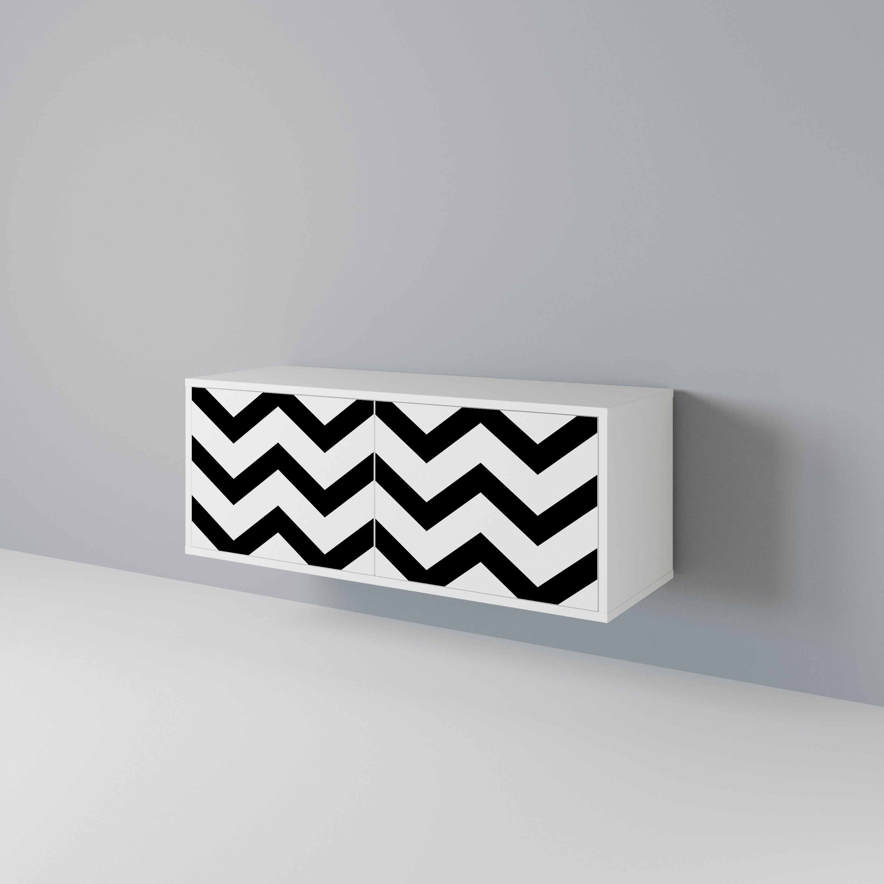 CLASSIC ZIG ZAG Mueble de TV Compacto de 2 puertas