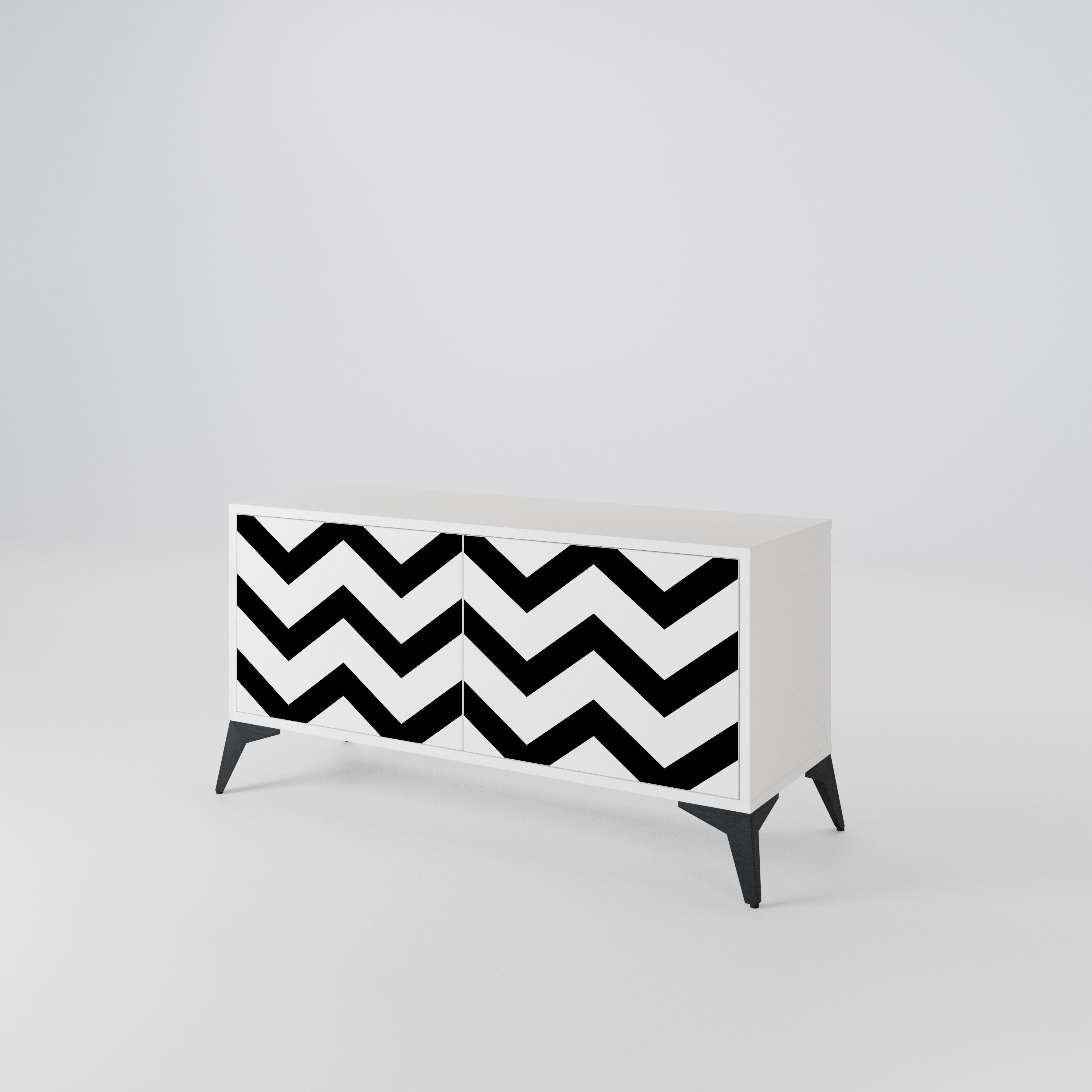 CLASSIC ZIG ZAG Mueble de TV Compacto de 2 puertas
