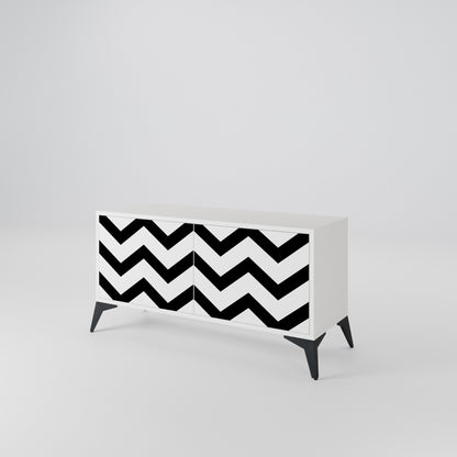 CLASSIC ZIG ZAG Mueble de TV Compacto de 2 puertas