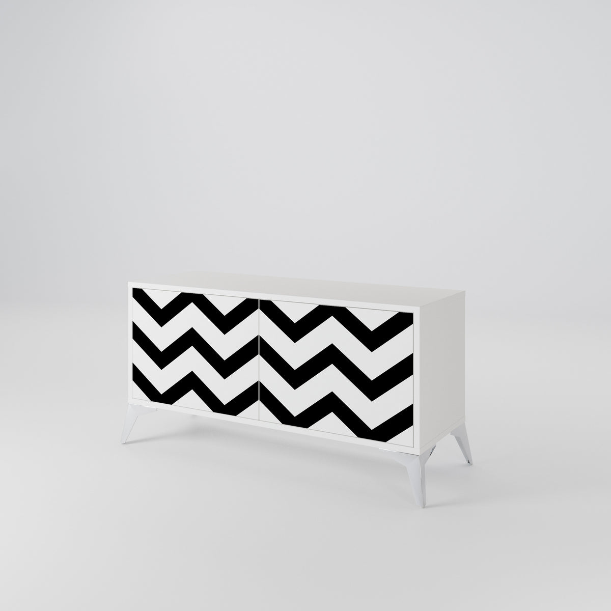 CLASSIC ZIG ZAG Mueble de TV Compacto de 2 puertas
