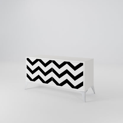 CLASSIC ZIG ZAG Mueble de TV Compacto de 2 puertas