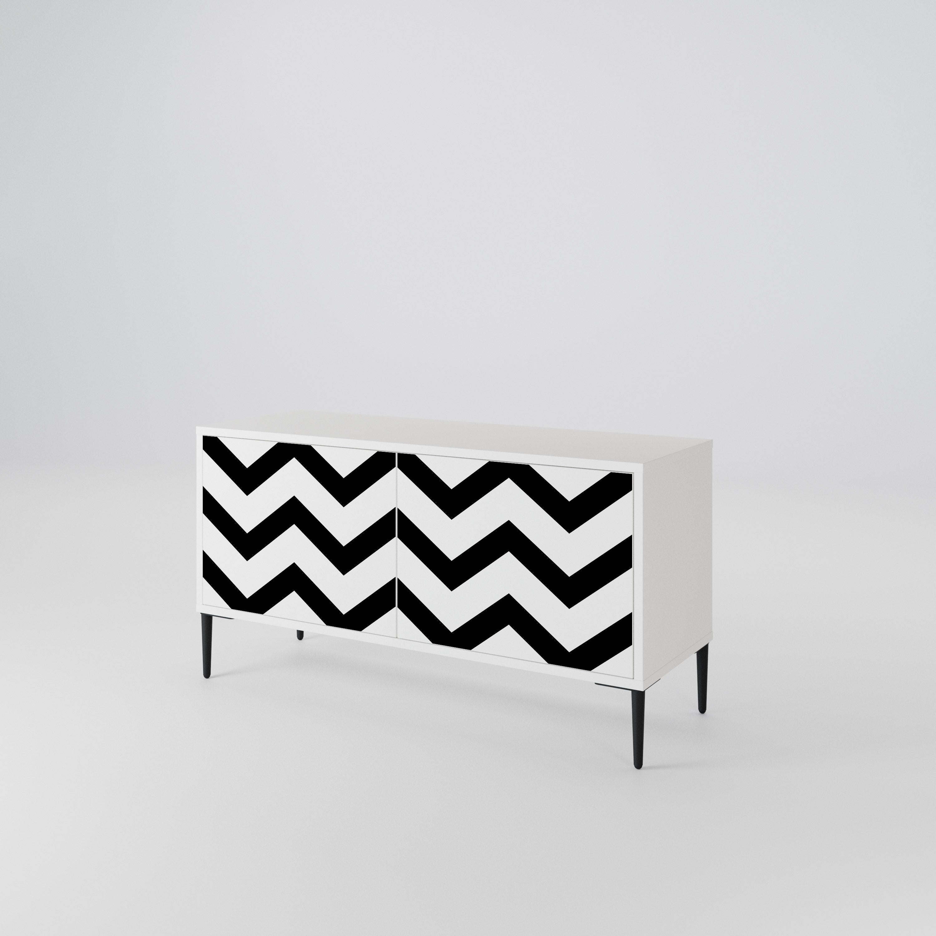 CLASSIC ZIG ZAG Mueble de TV Compacto de 2 puertas