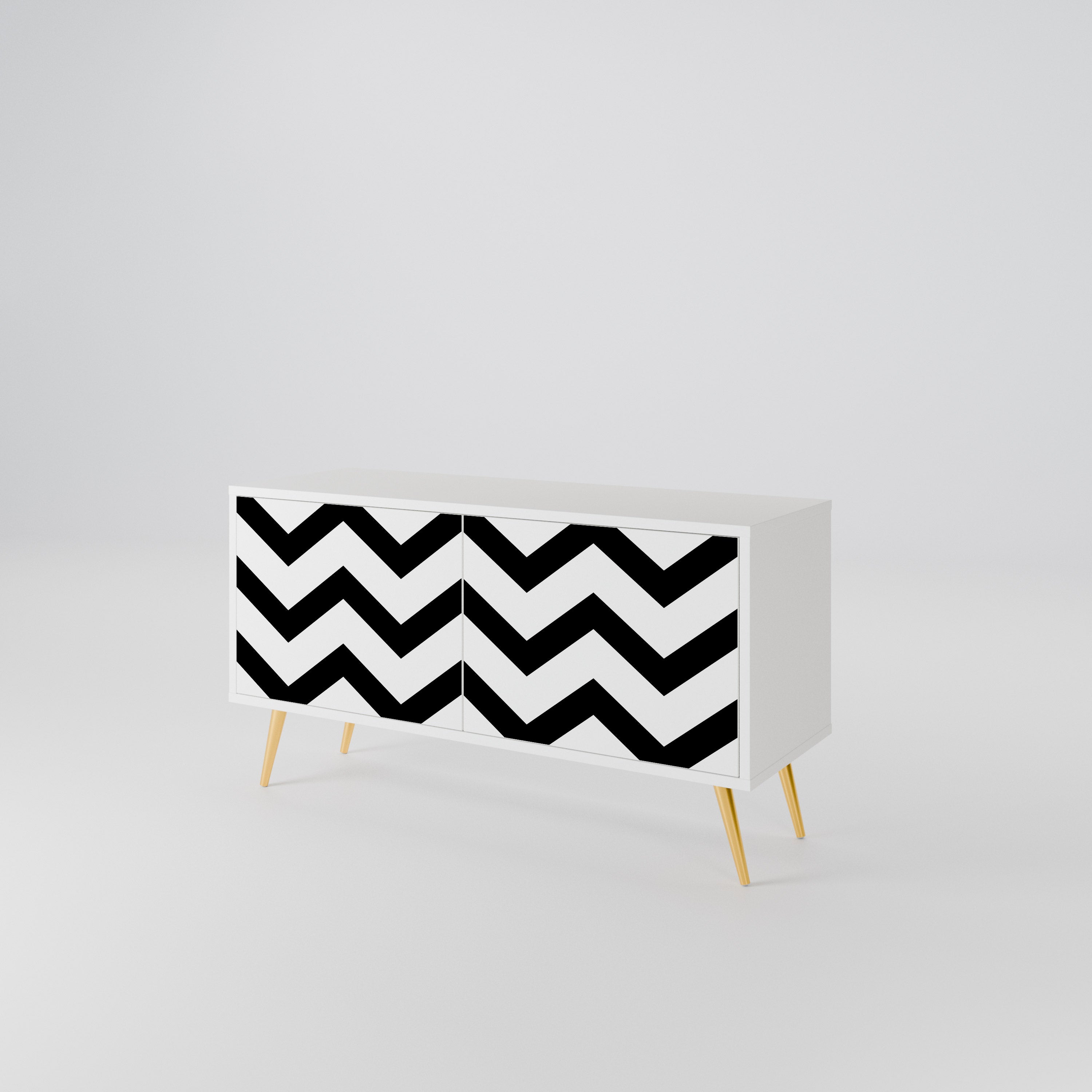 CLASSIC ZIG ZAG Mueble de TV Compacto de 2 puertas