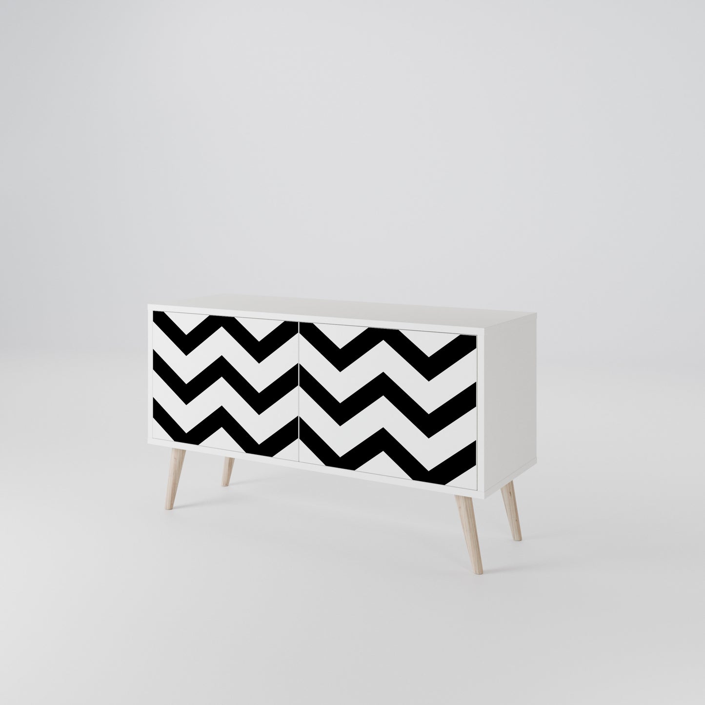 CLASSIC ZIG ZAG Mueble de TV Compacto de 2 puertas