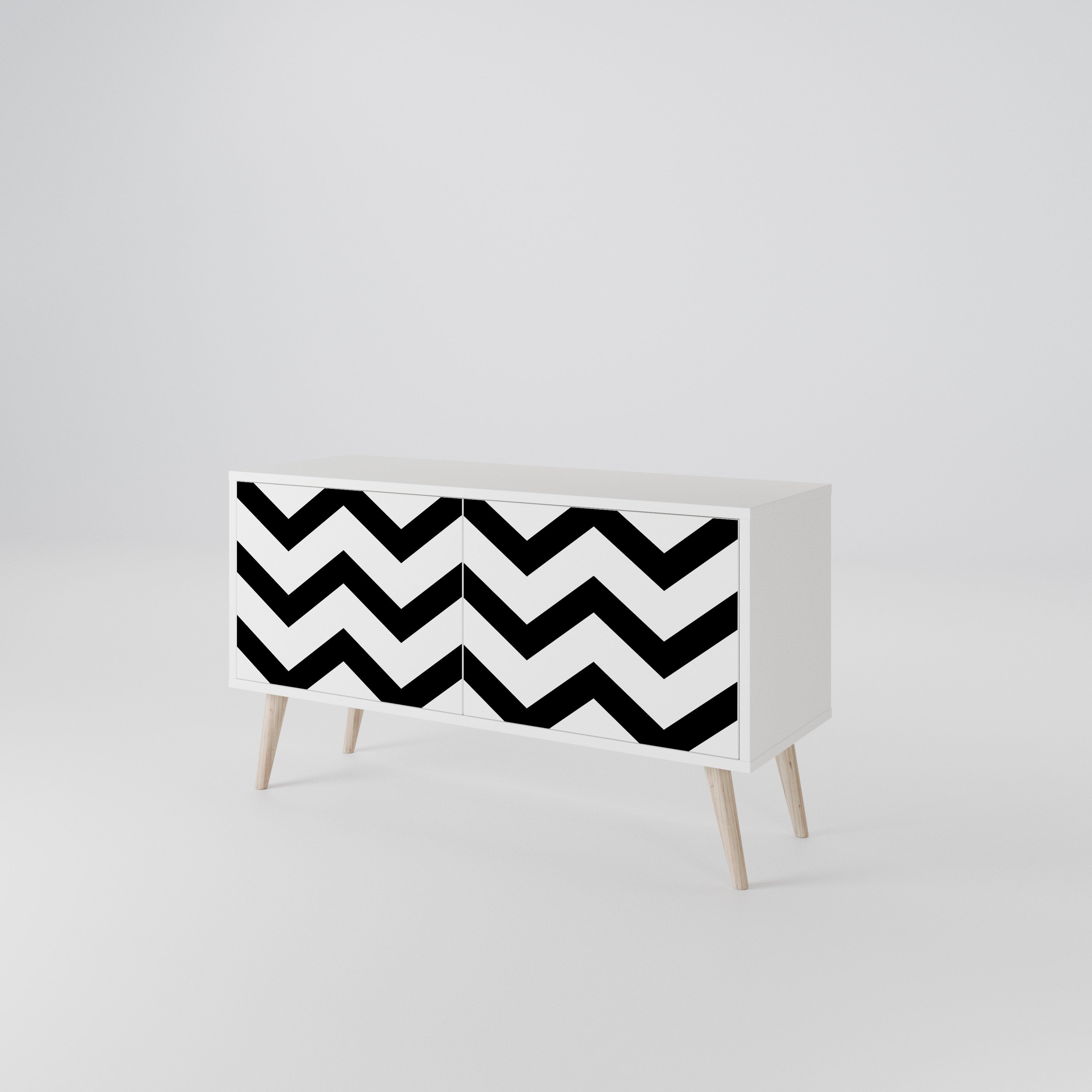 CLASSIC ZIG ZAG Mueble de TV Compacto de 2 puertas