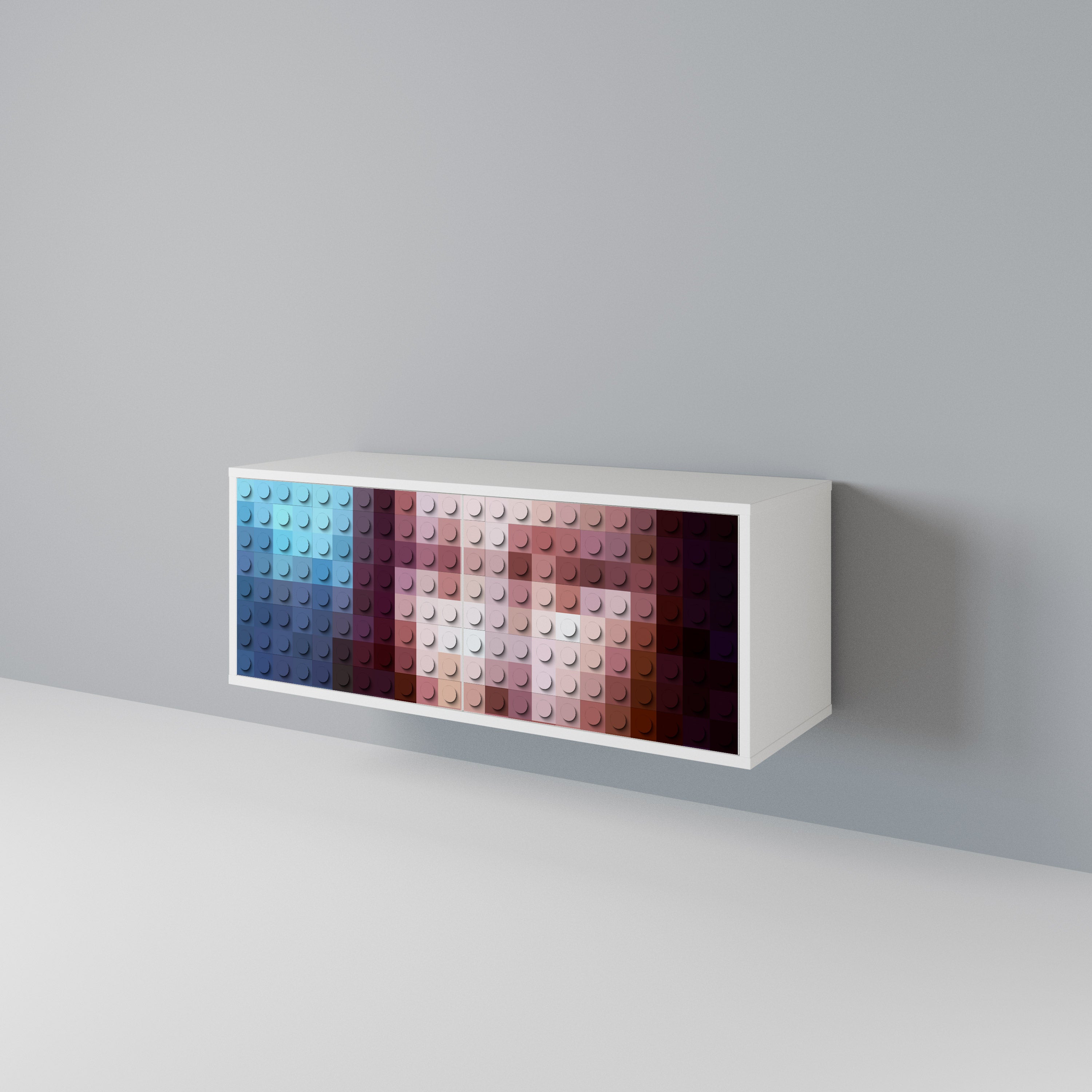 CONSTRUCTIVE ART Mueble de TV Compacto de 2 puertas