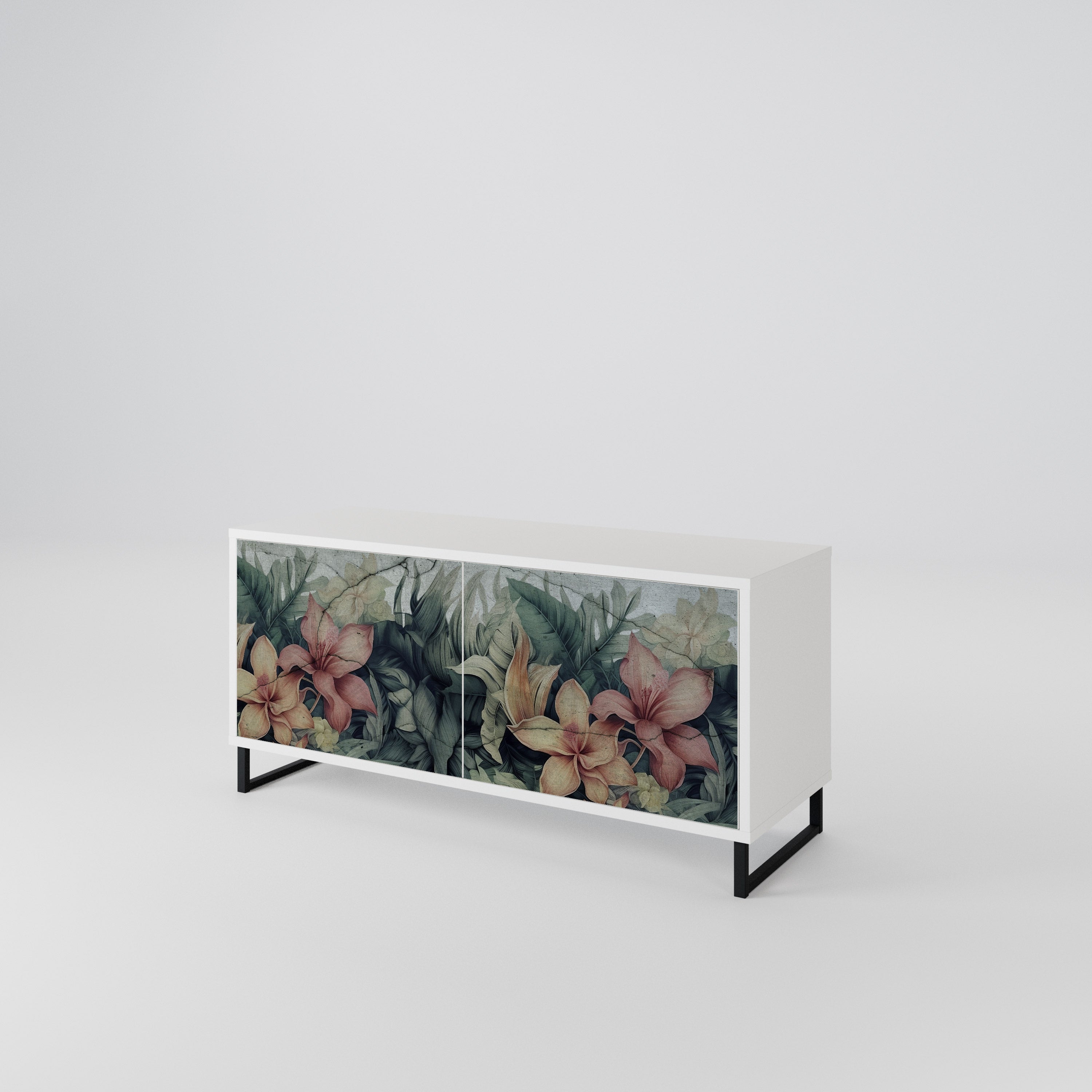 HEAVENLY BLOOM Mueble de TV Compacto de 2 puertas