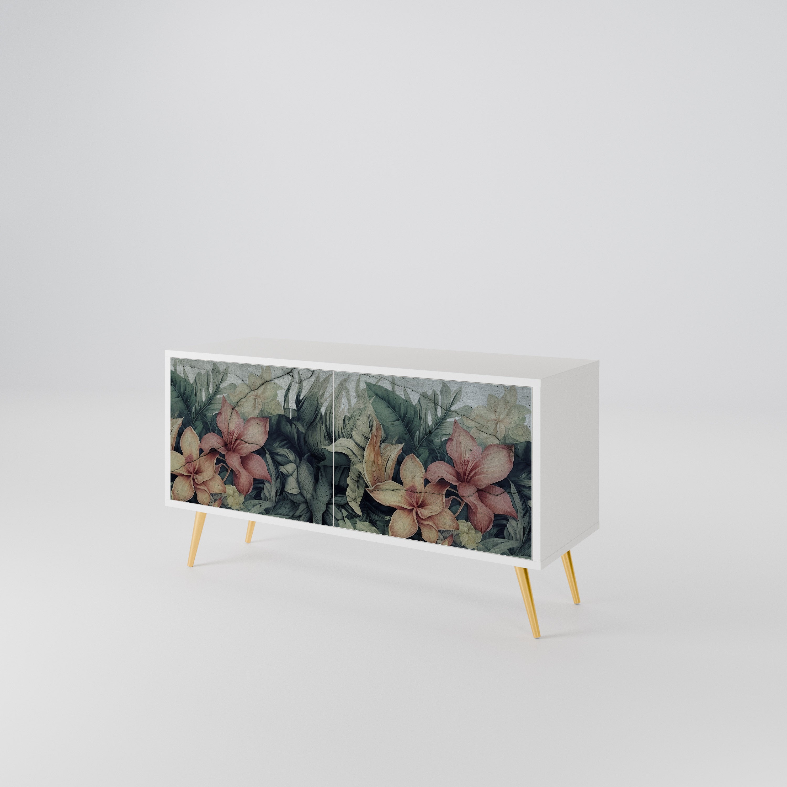 HEAVENLY BLOOM Mueble de TV Compacto de 2 puertas