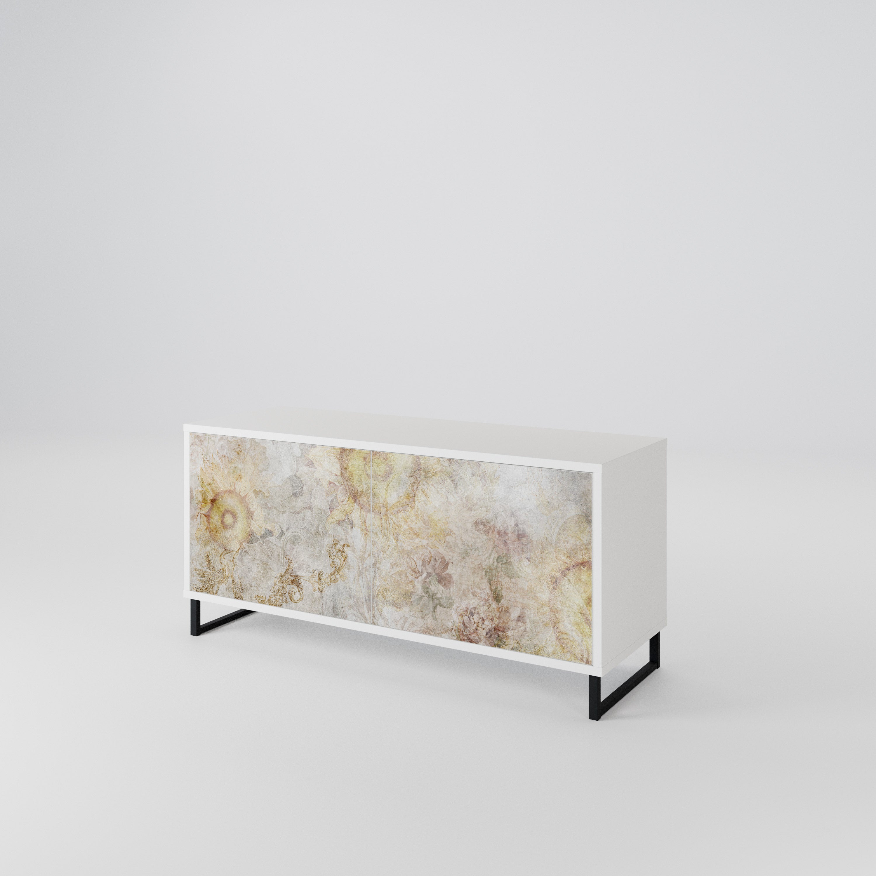 SUNFLOWER BLUR Mueble de TV Compacto de 2 puertas