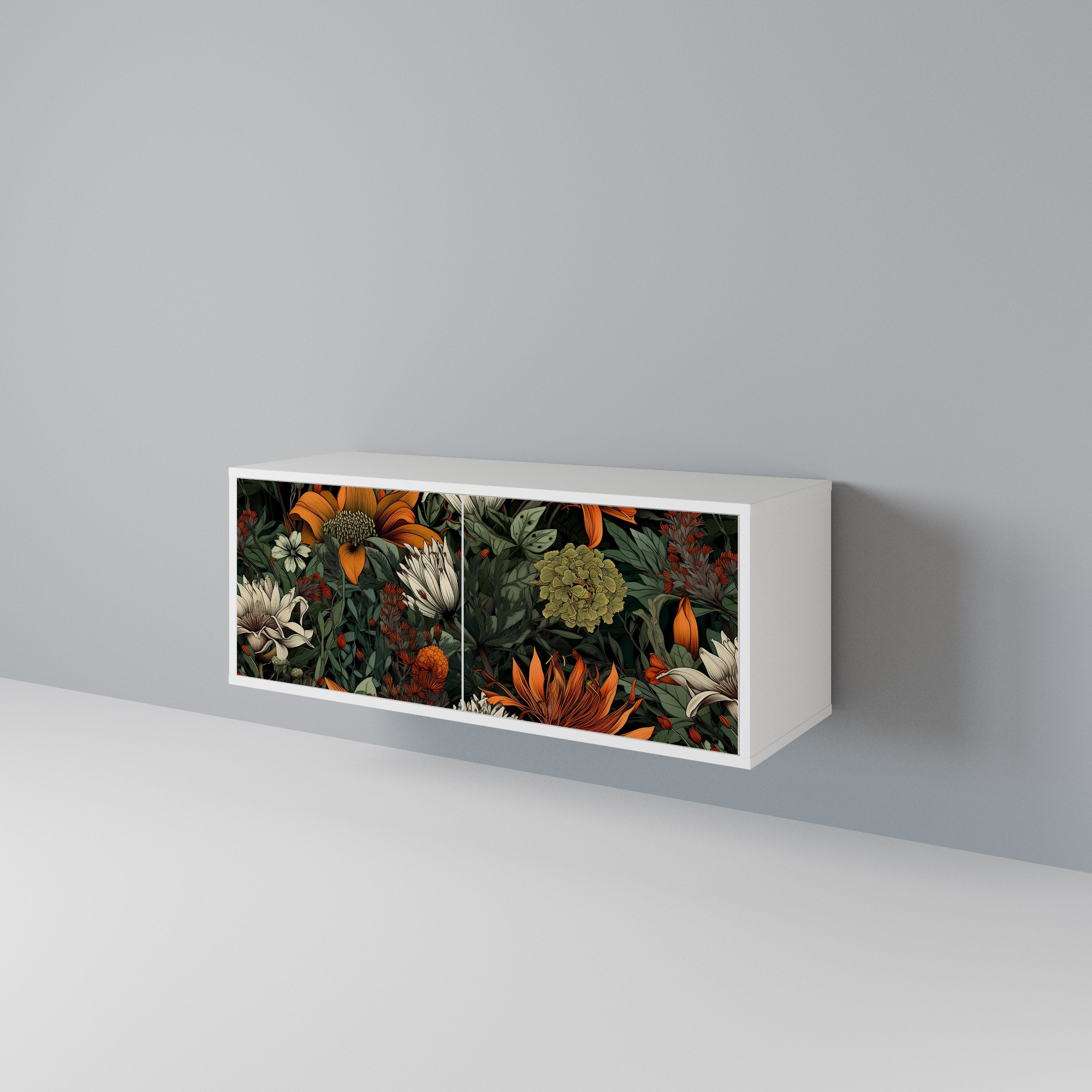 MIDNIGHT SPROUT Mueble de TV Compacto de 2 puertas
