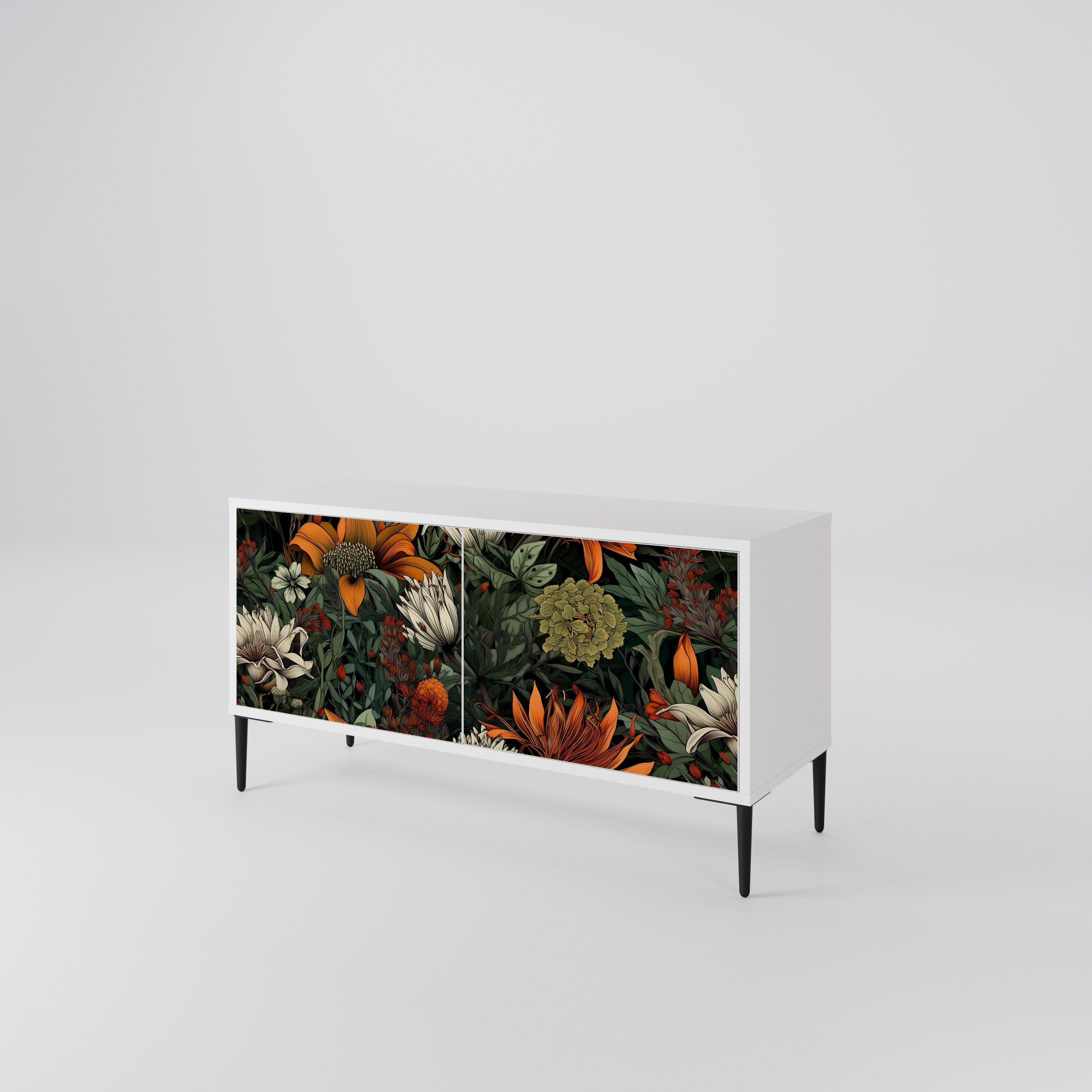 MIDNIGHT SPROUT Mueble de TV Compacto de 2 puertas