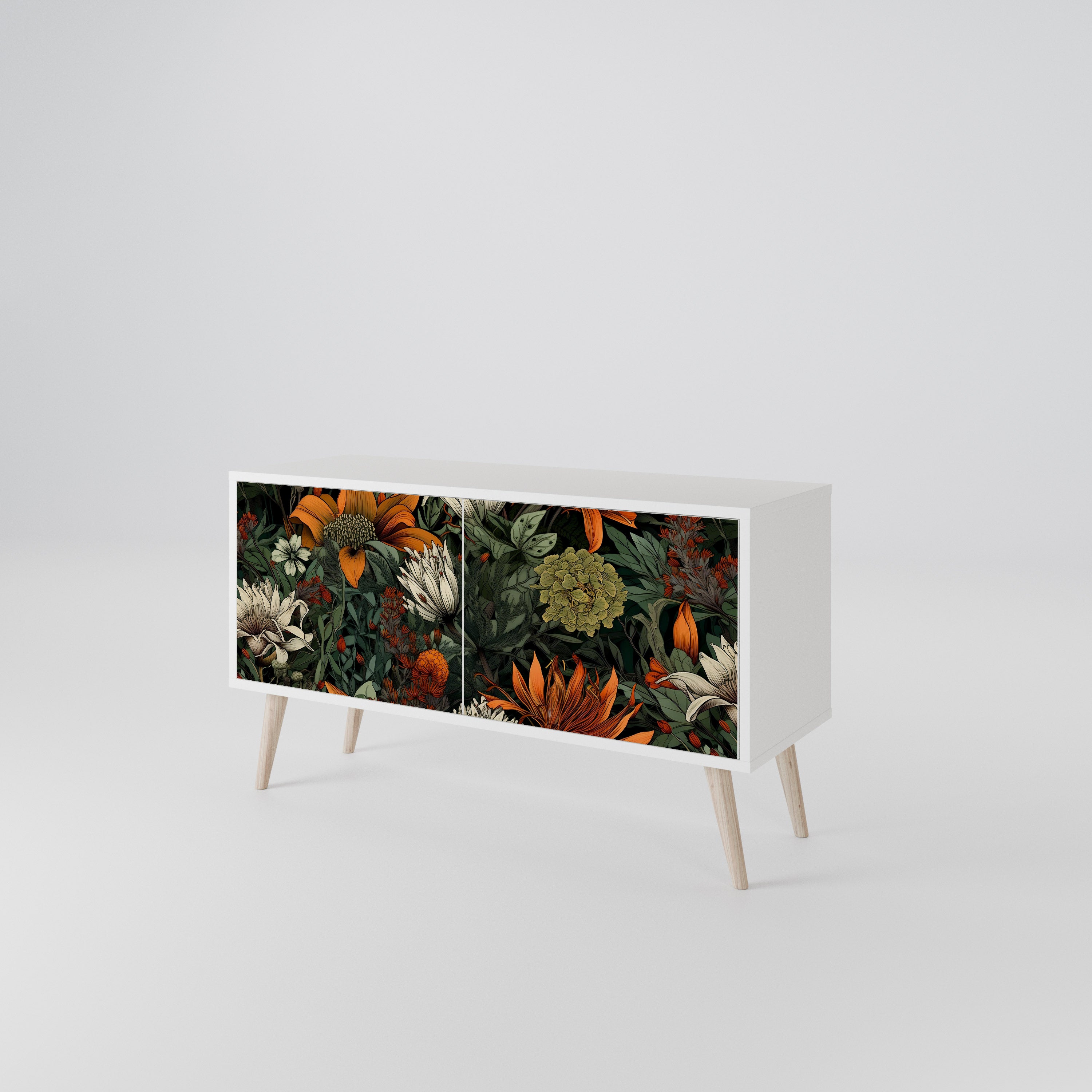 MIDNIGHT SPROUT Mueble de TV Compacto de 2 puertas