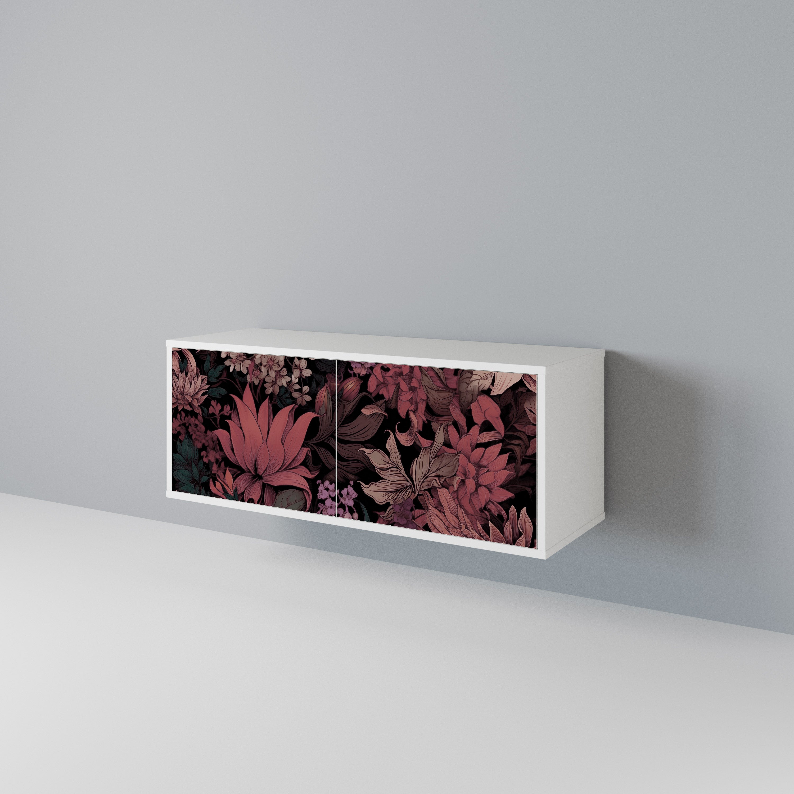 FLORAL WHISPER Mueble de TV Compacto de 2 puertas