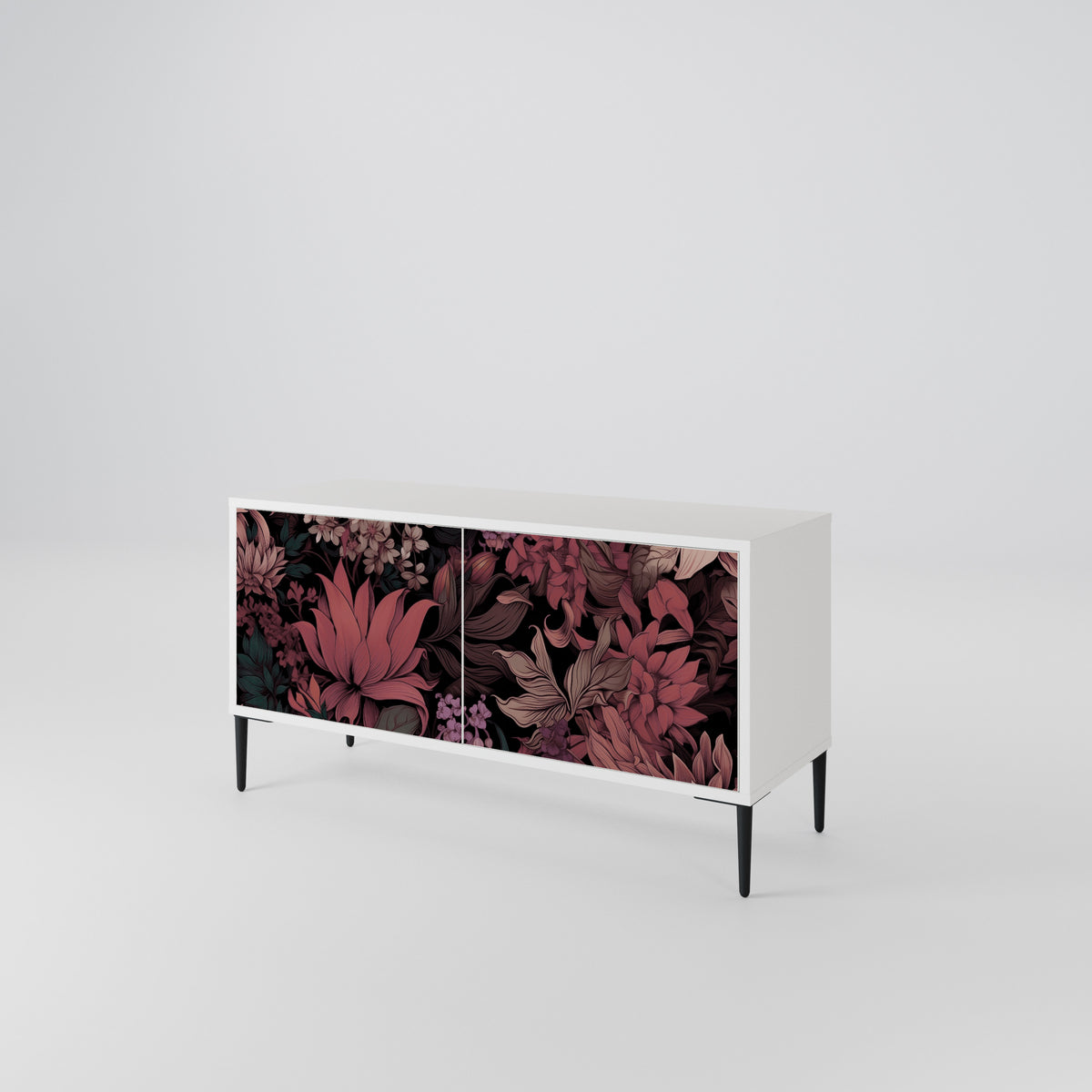 FLORAL WHISPER Mueble de TV Compacto de 2 puertas