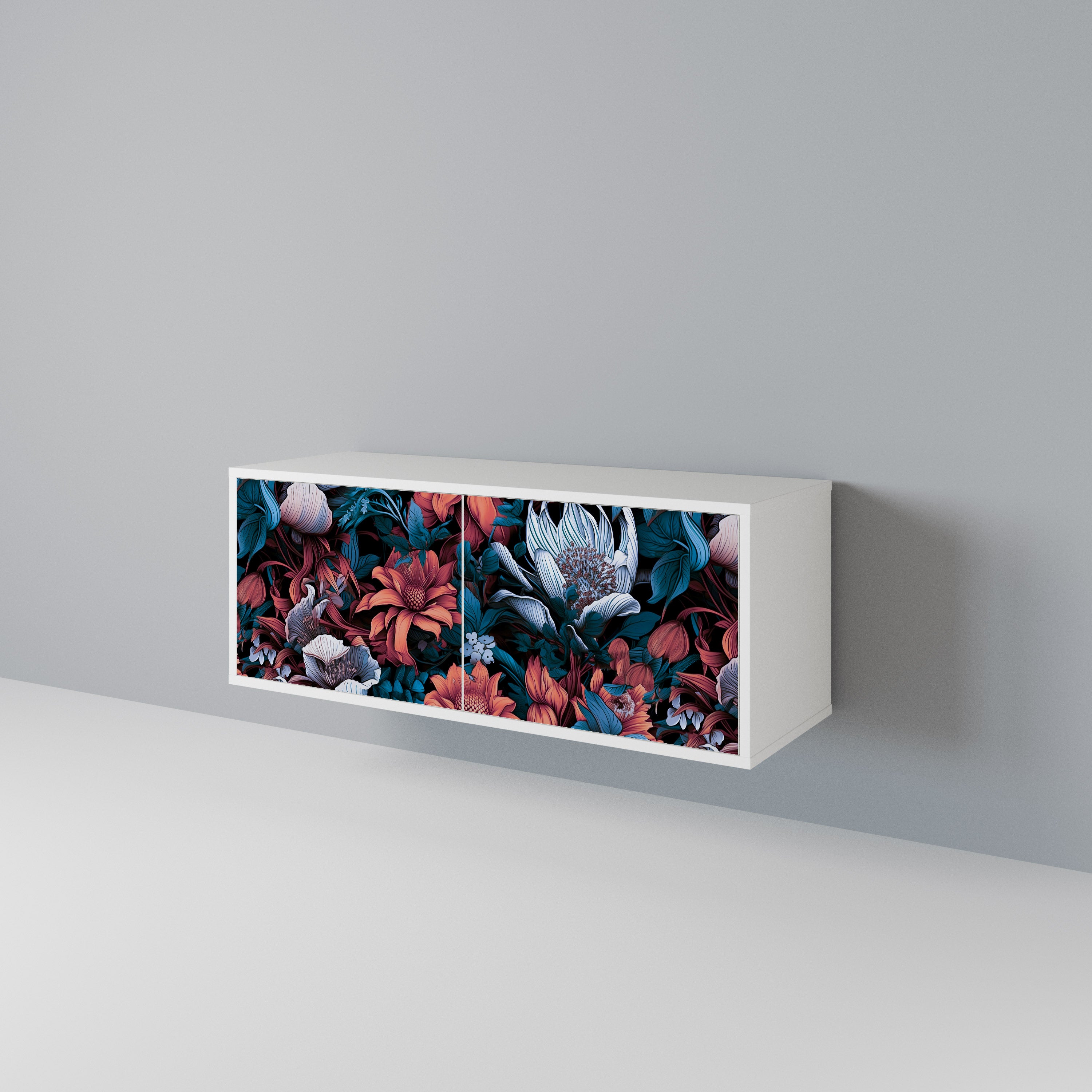 ETHEREAL BLOSSOMS Mueble de TV Compacto de 2 puertas