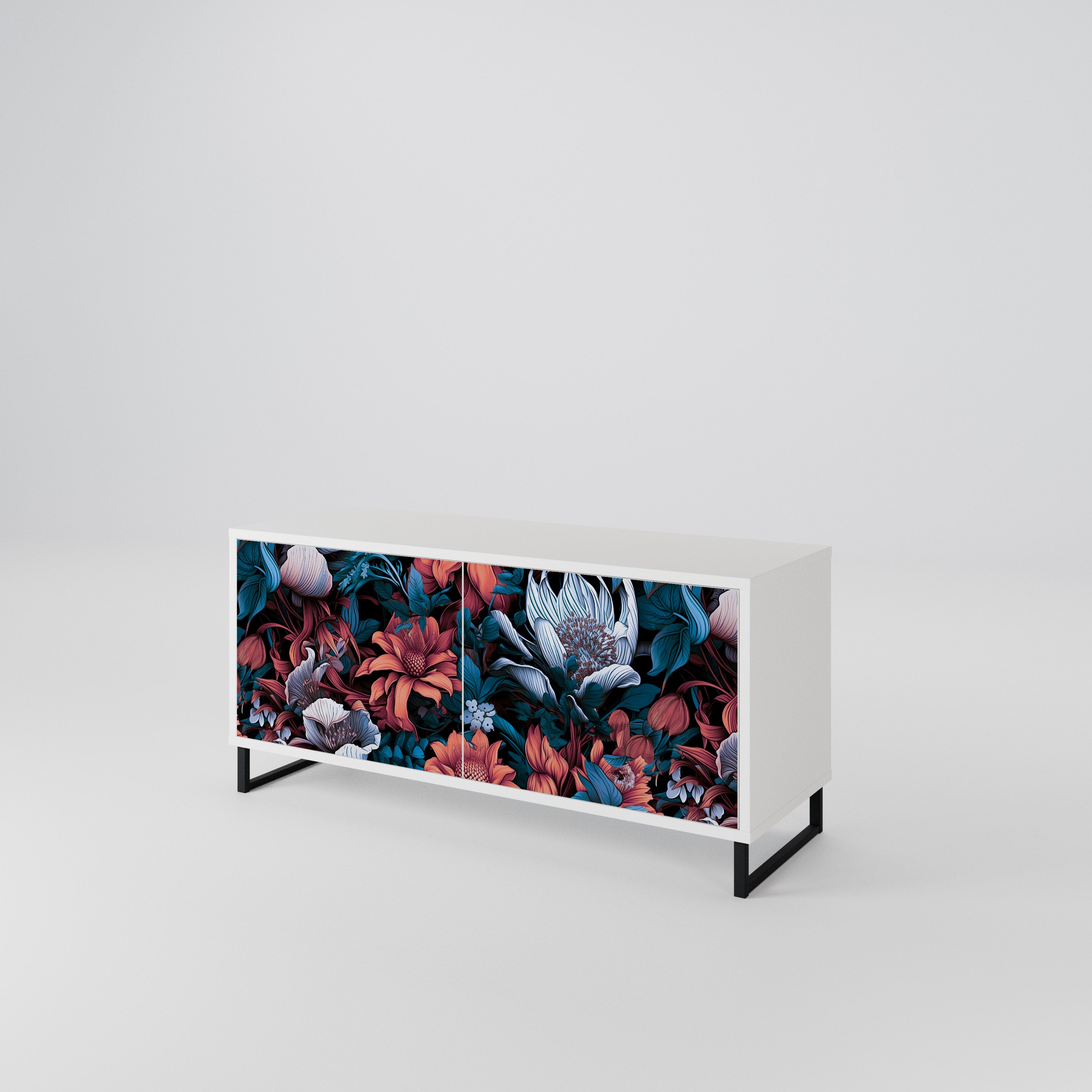 ETHEREAL BLOSSOMS Mueble de TV Compacto de 2 puertas