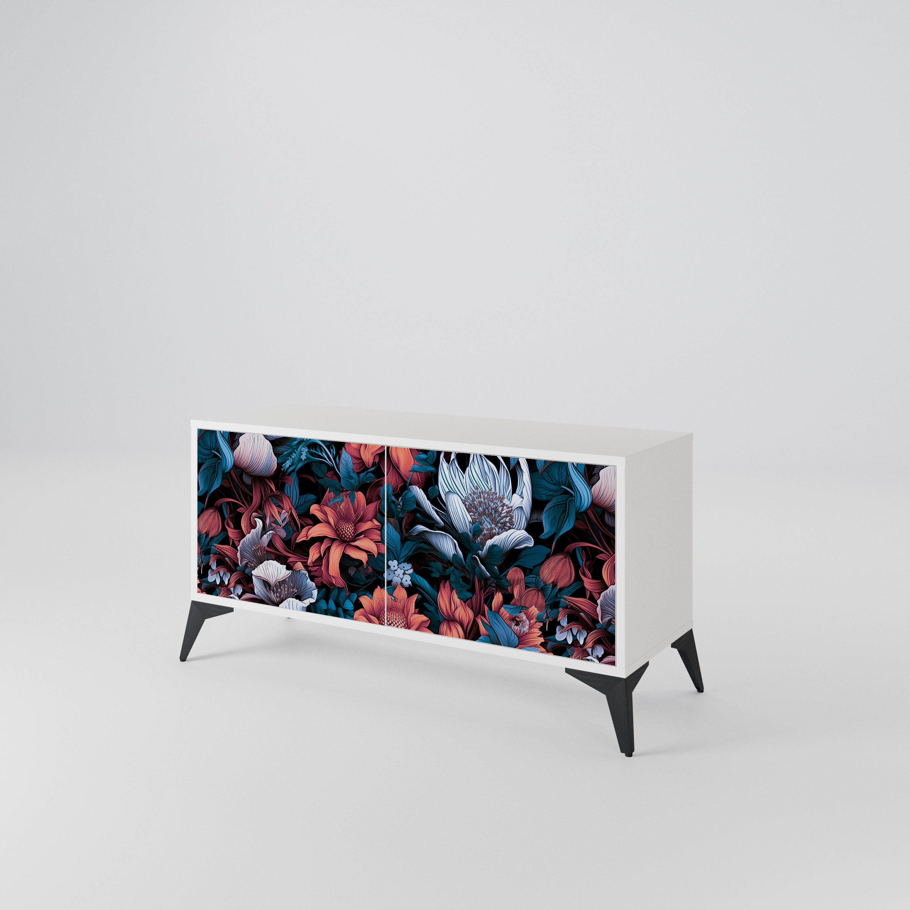 ETHEREAL BLOSSOMS Mueble de TV Compacto de 2 puertas