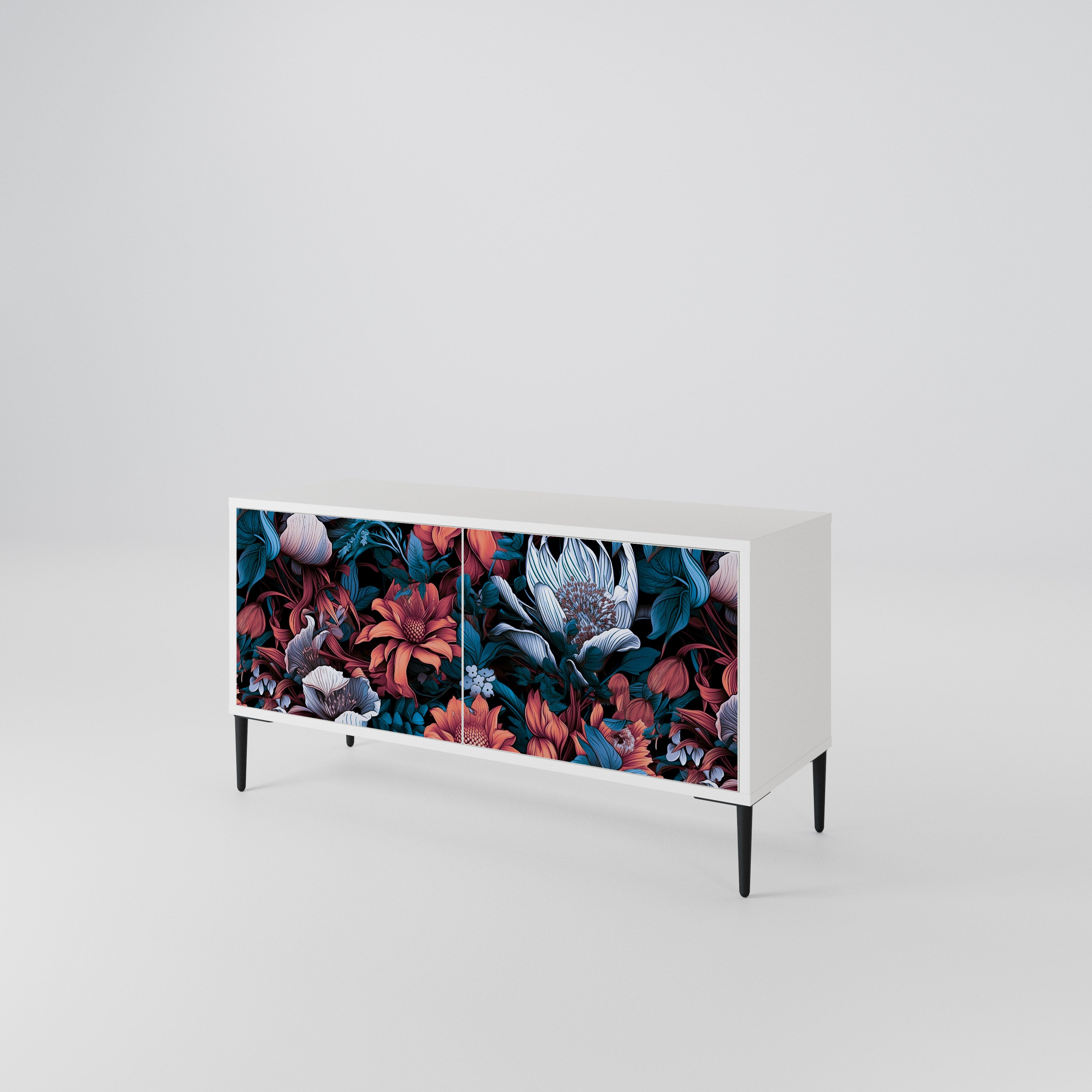 ETHEREAL BLOSSOMS Mueble de TV Compacto de 2 puertas