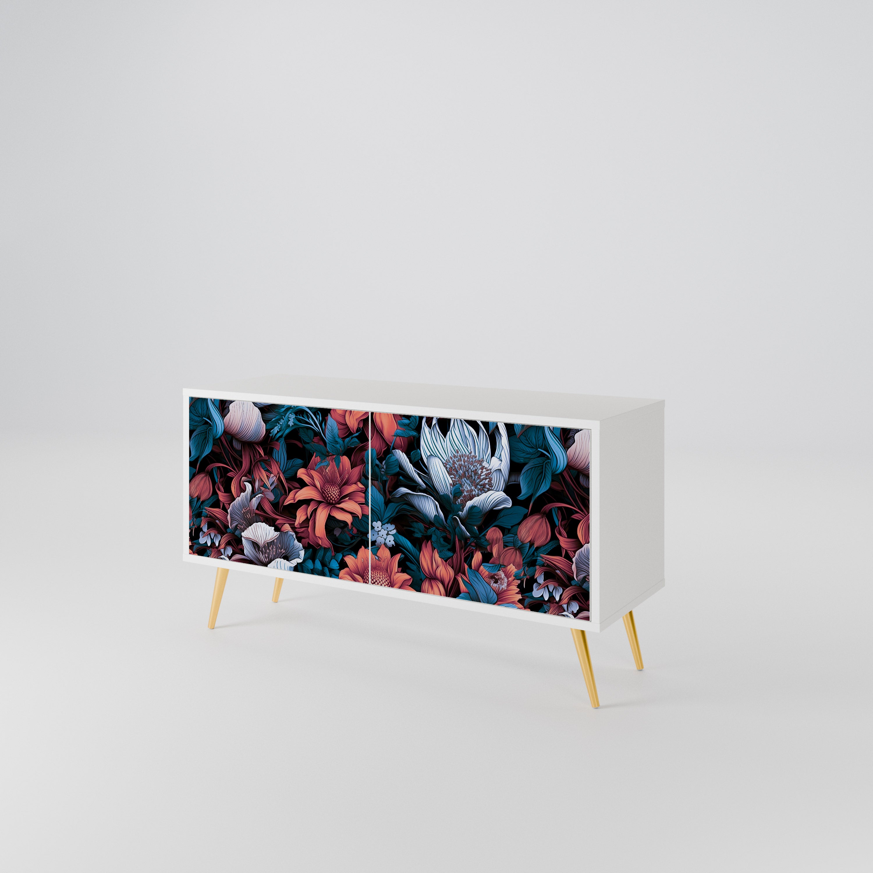 ETHEREAL BLOSSOMS Mueble de TV Compacto de 2 puertas