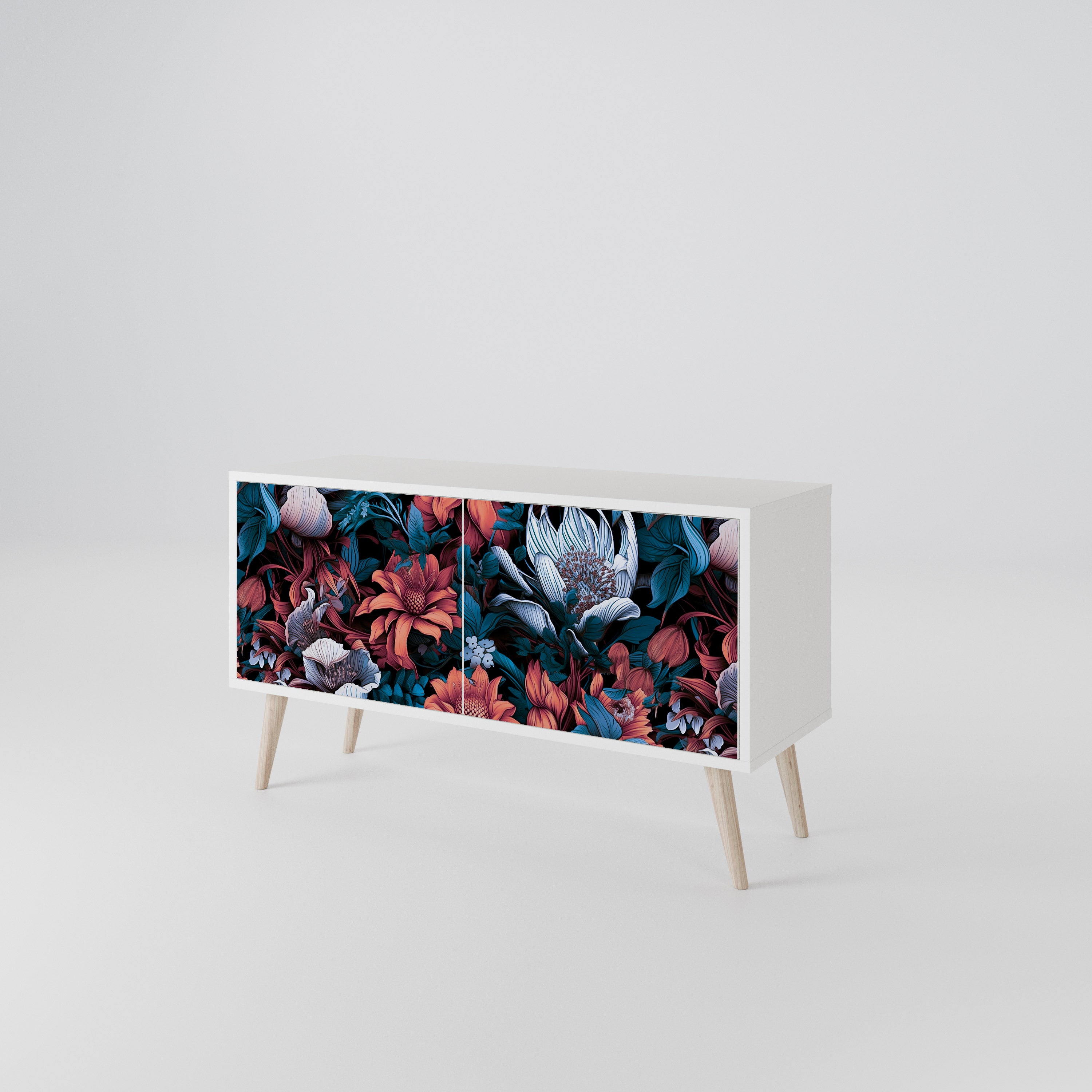 ETHEREAL BLOSSOMS Mueble de TV Compacto de 2 puertas