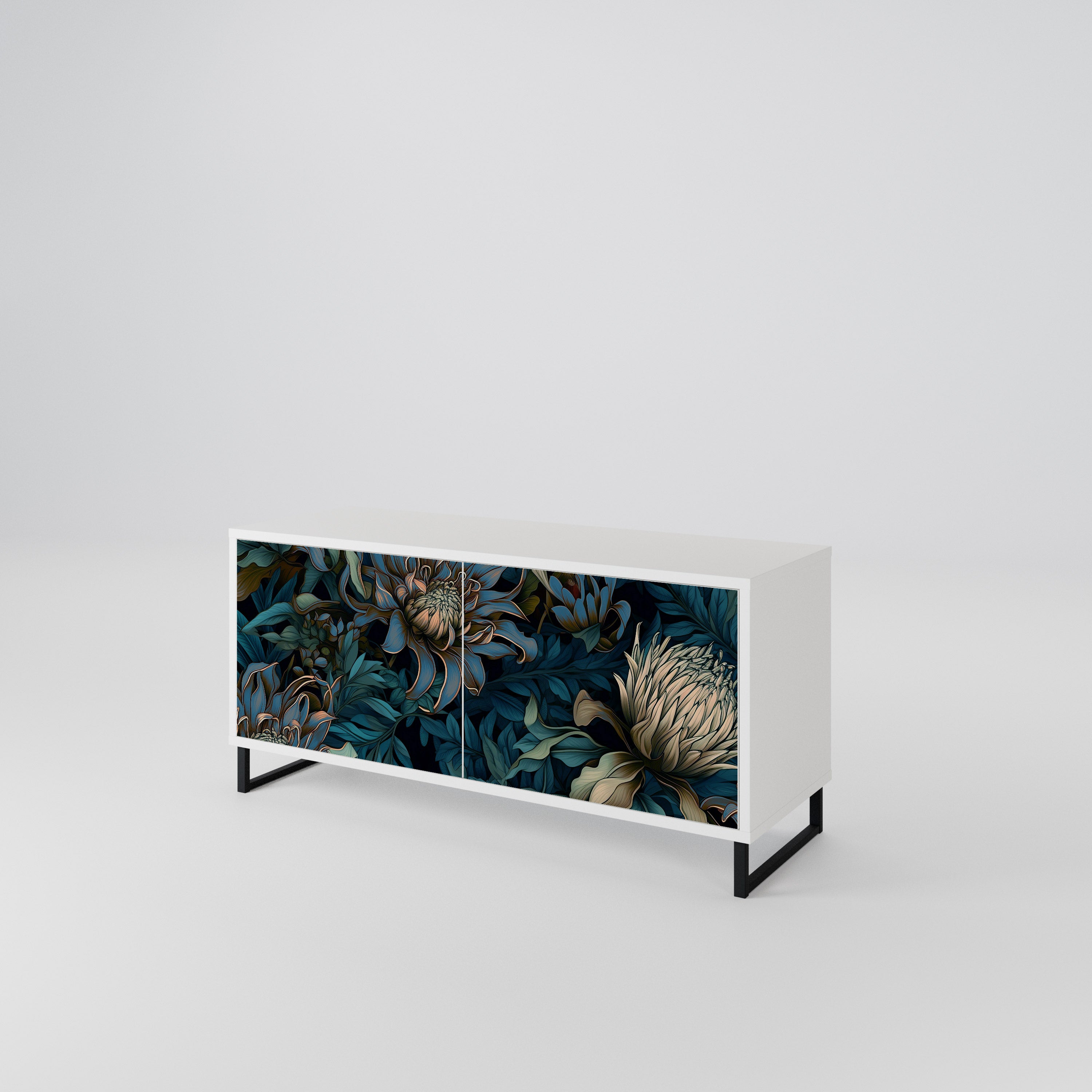 TWILIGHT BLOOM Mueble de TV Compacto de 2 puertas