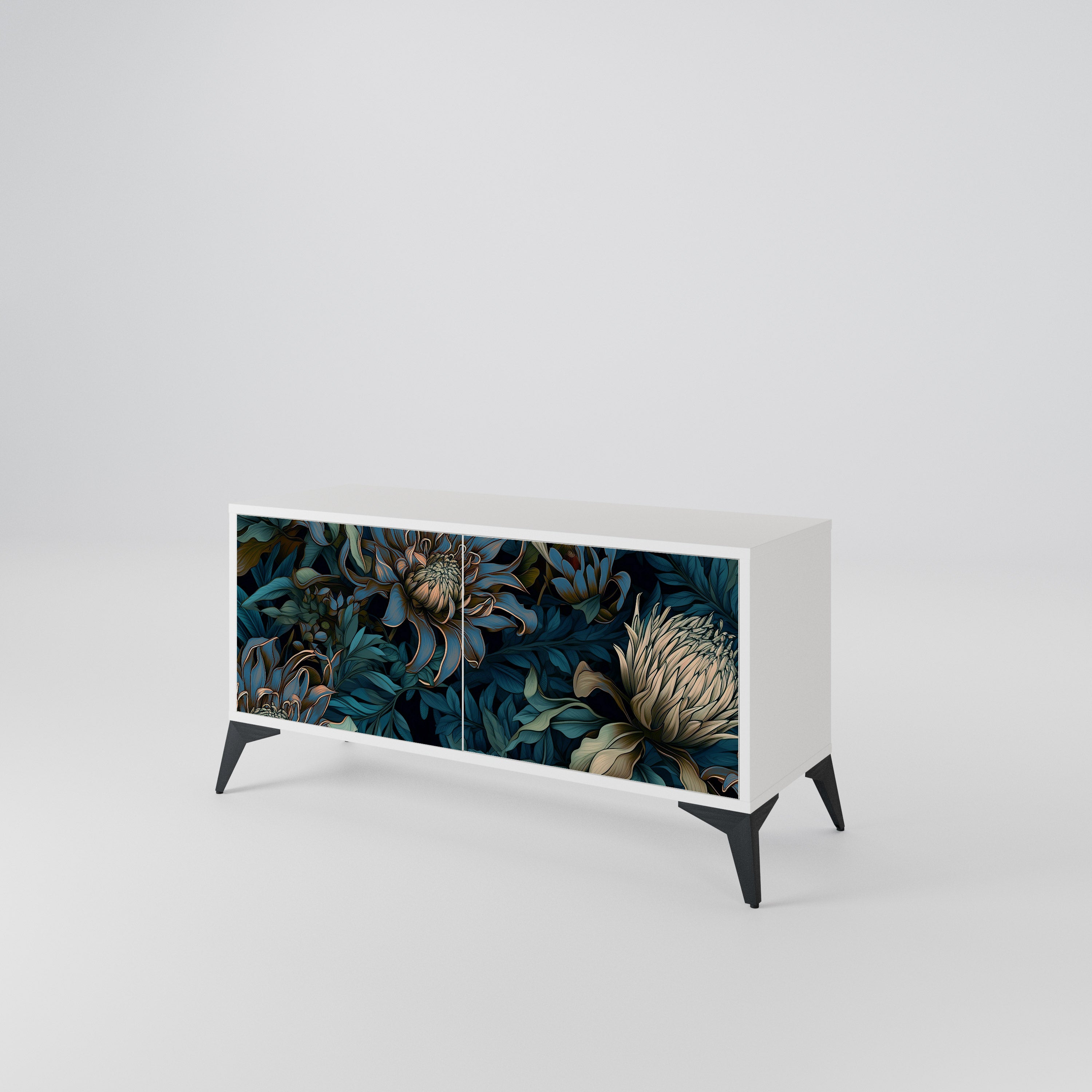 TWILIGHT BLOOM Mueble de TV Compacto de 2 puertas