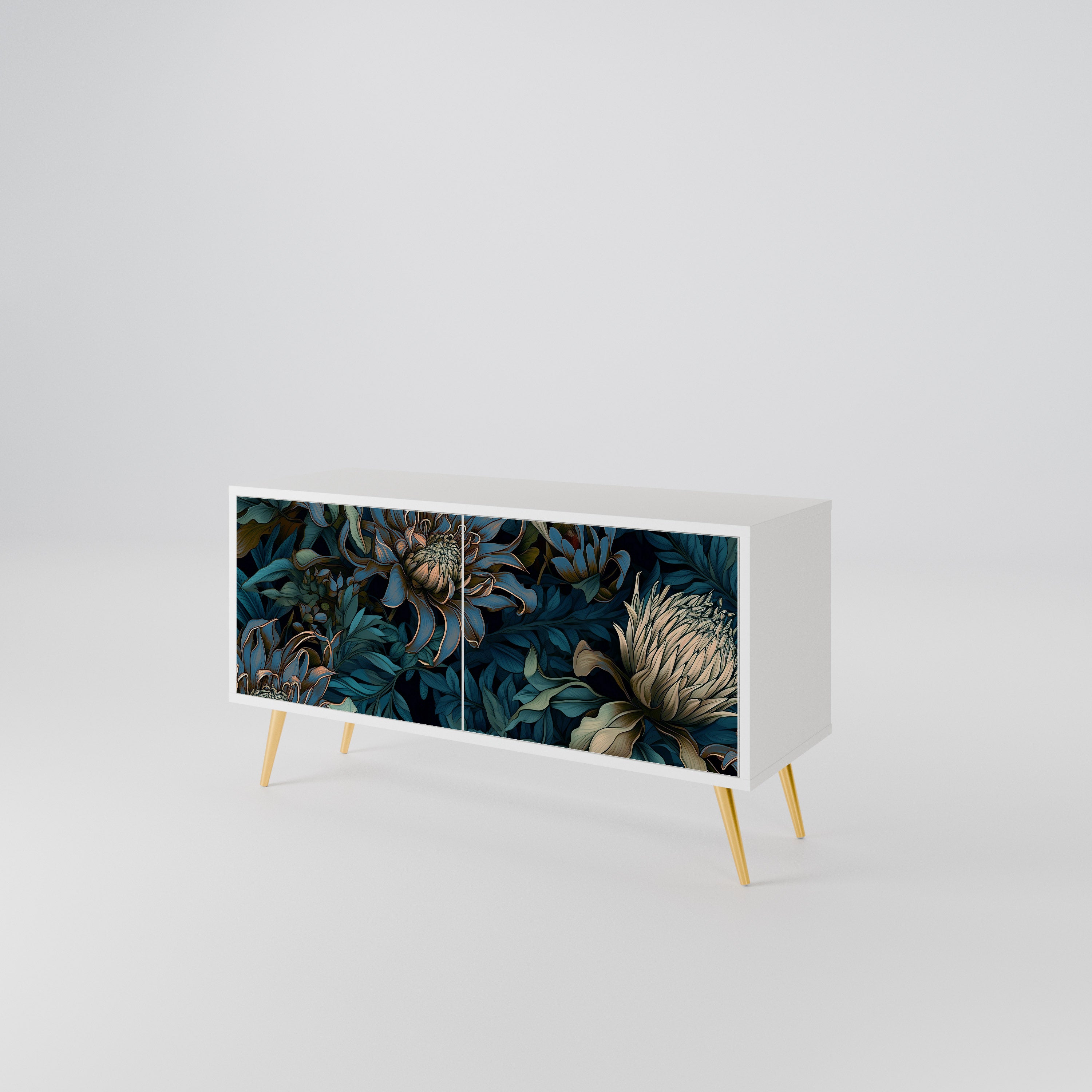 TWILIGHT BLOOM Mueble de TV Compacto de 2 puertas