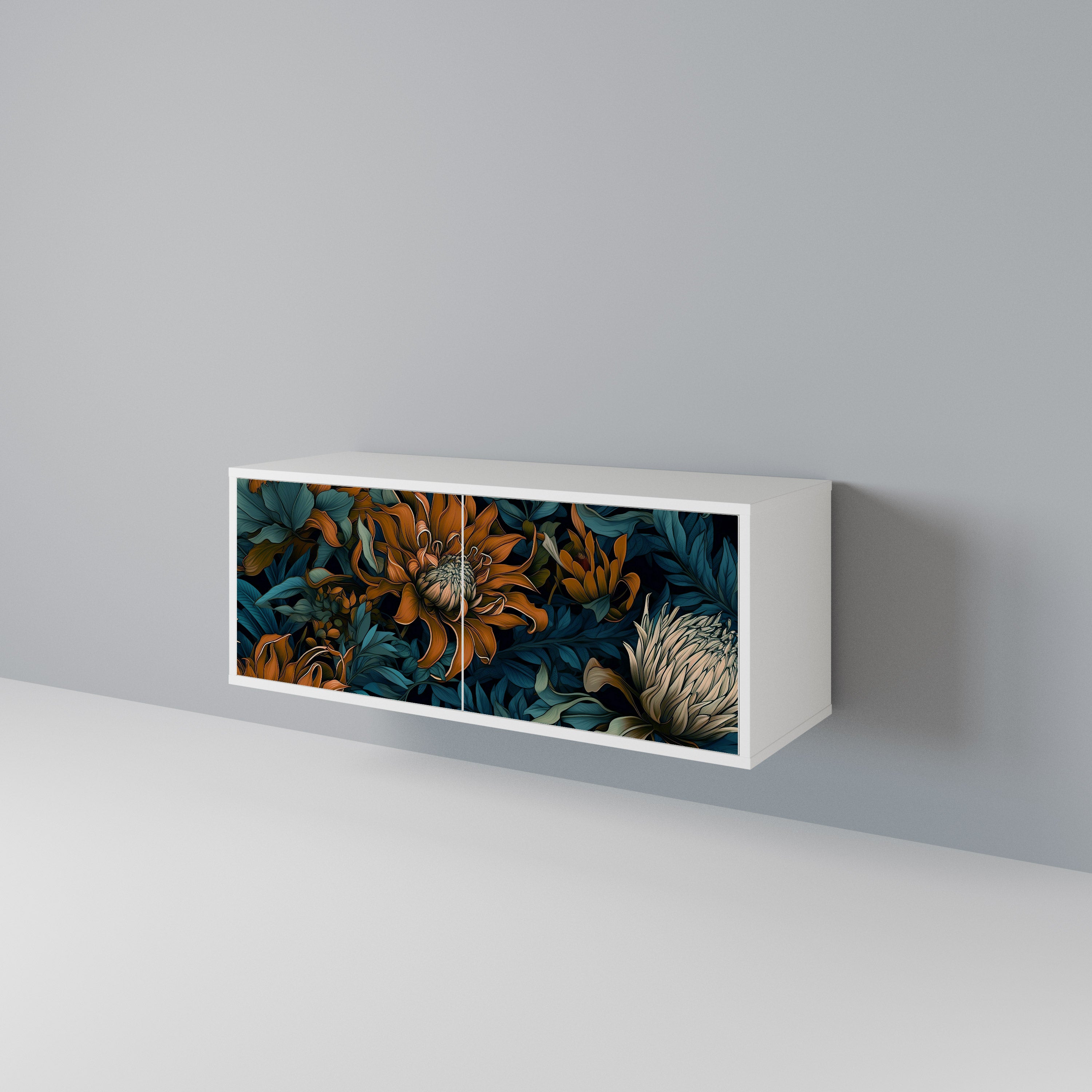 MORNING BLOOM Mueble de TV Compacto de 2 puertas