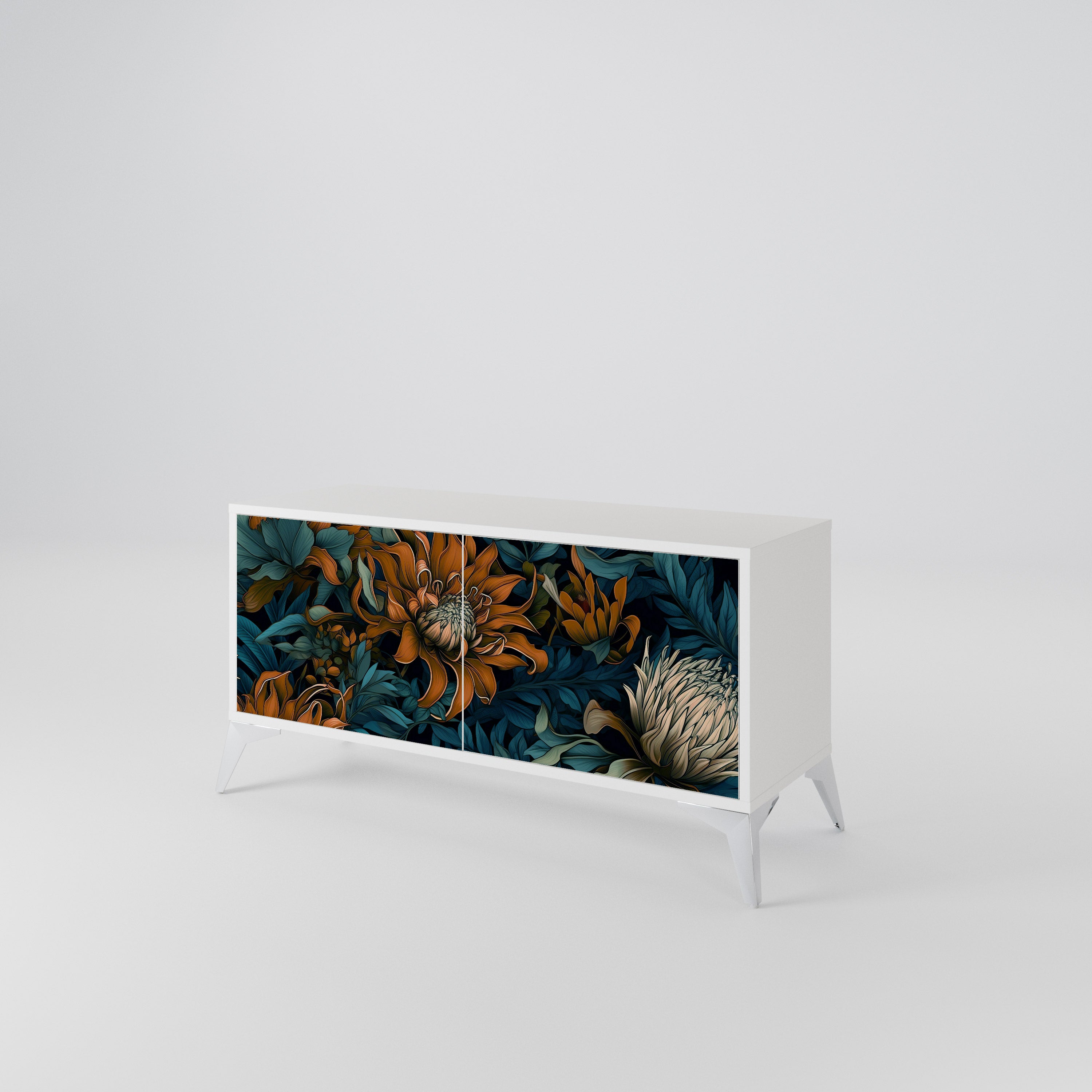 MORNING BLOOM Mueble de TV Compacto de 2 puertas