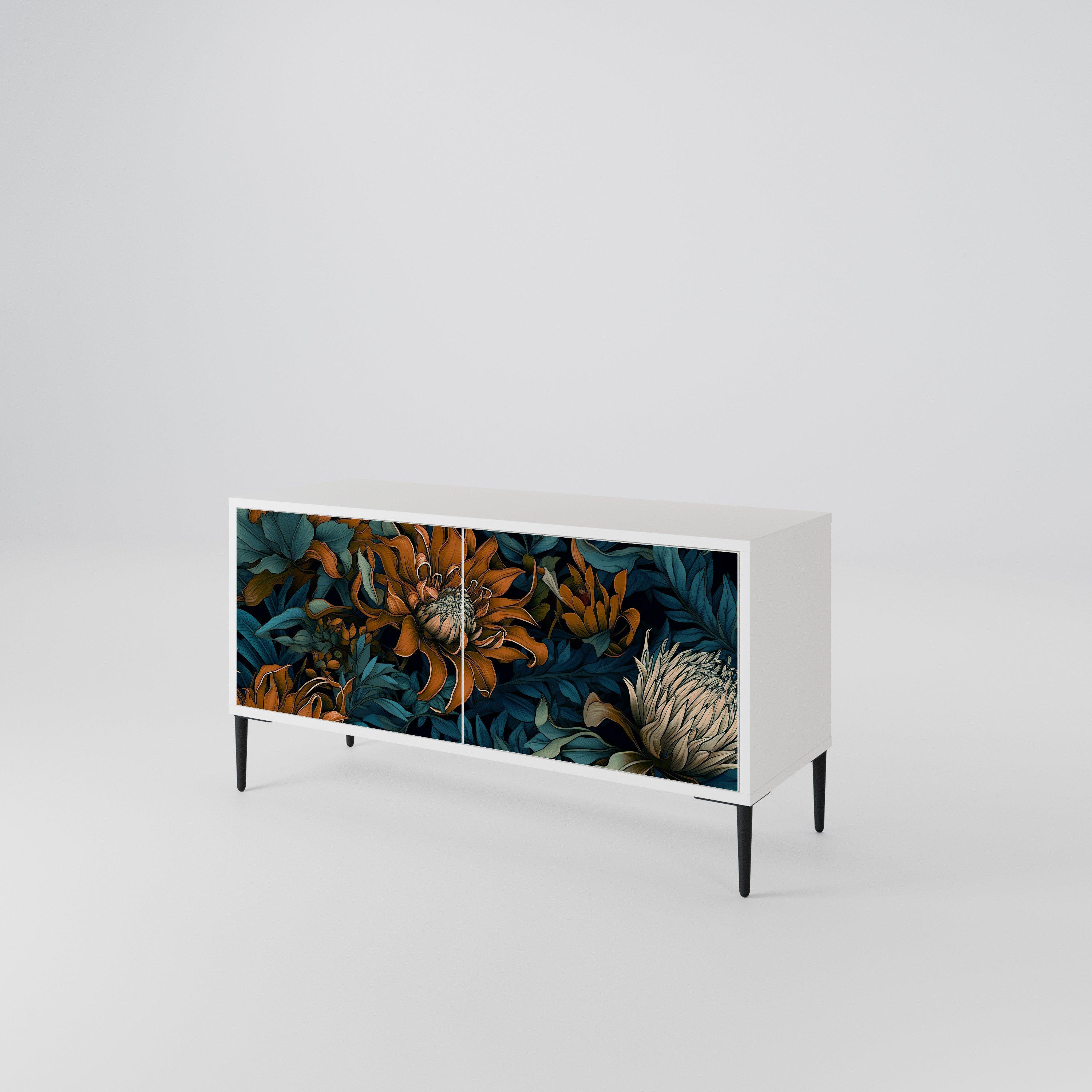 MORNING BLOOM Mueble de TV Compacto de 2 puertas