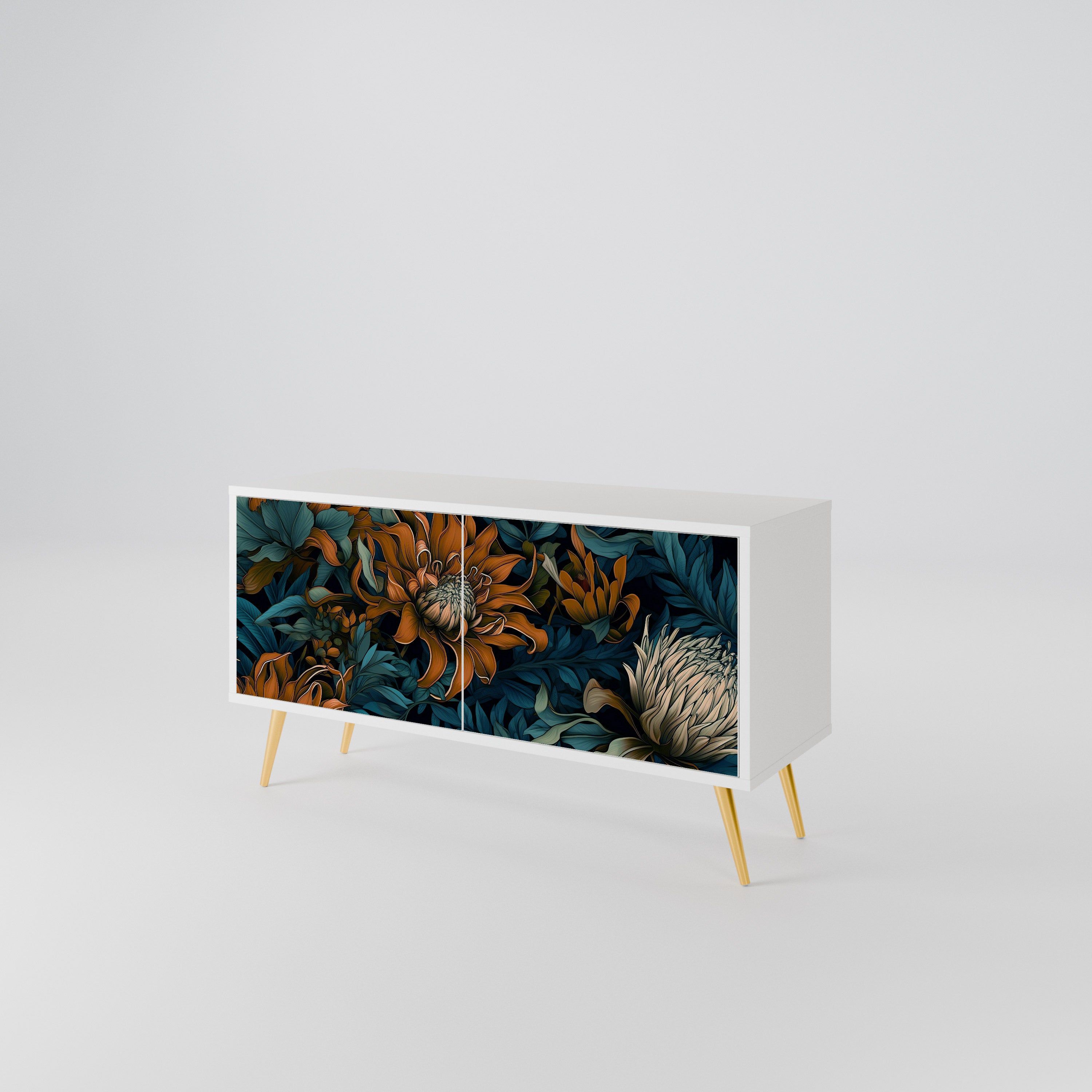 MORNING BLOOM Mueble de TV Compacto de 2 puertas