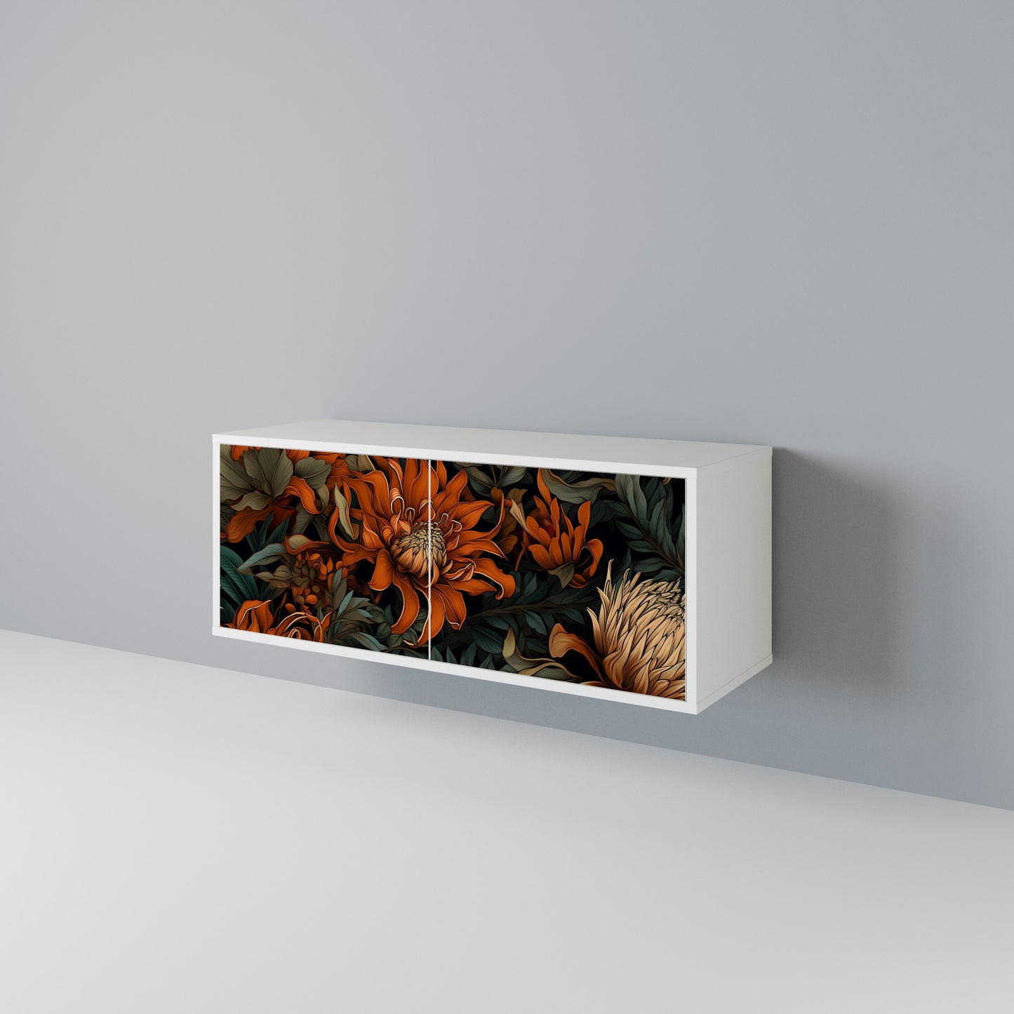 DAWN BLOOM Mueble de TV Compacto de 2 puertas