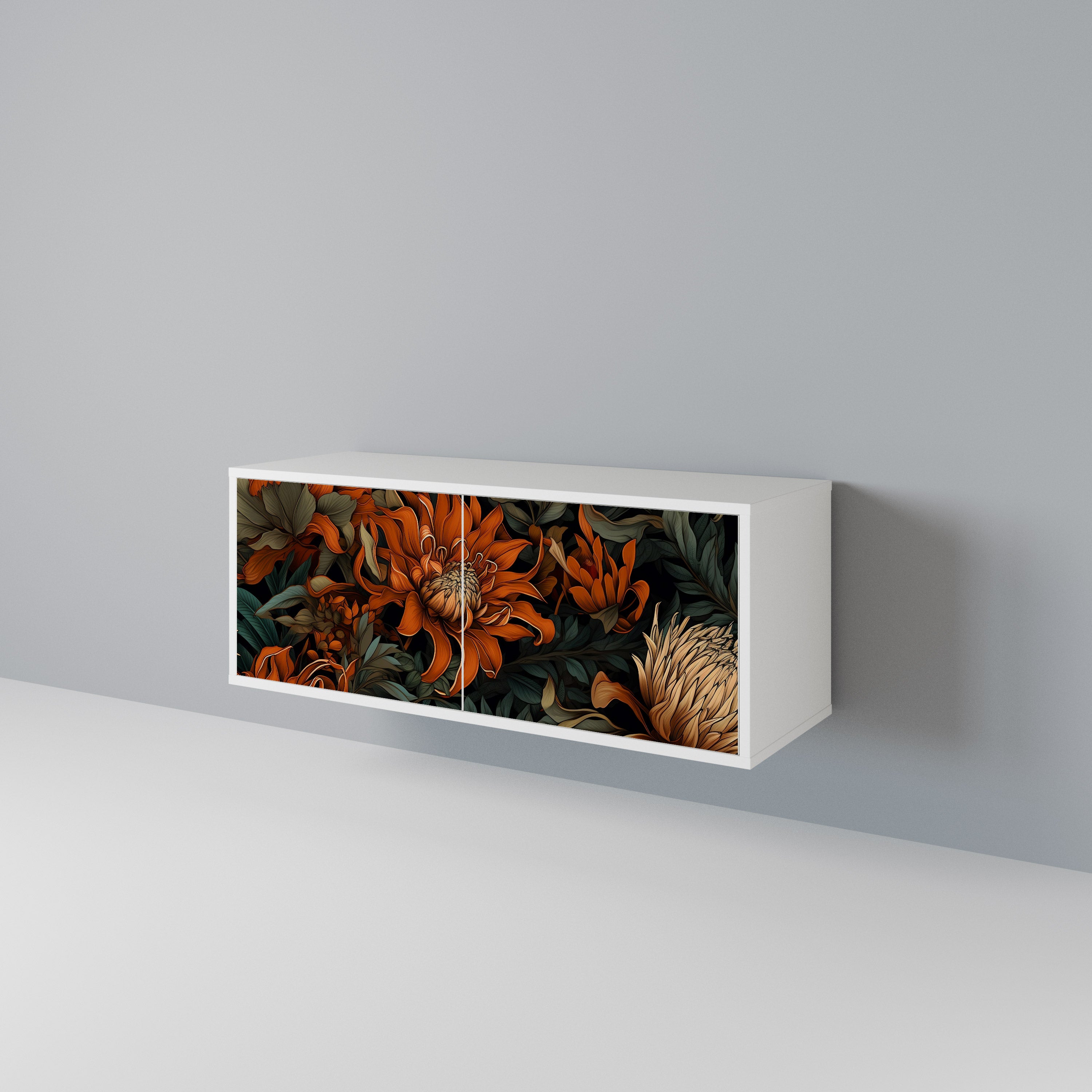 DAWN BLOOM Mueble de TV Compacto de 2 puertas