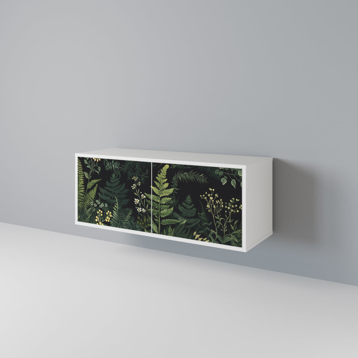 FERN FLOWERS Mueble de TV Compacto de 2 puertas