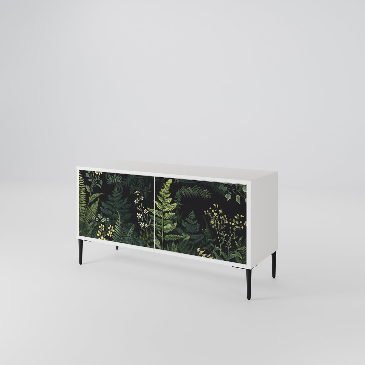 FERN FLOWERS Mueble de TV Compacto de 2 puertas