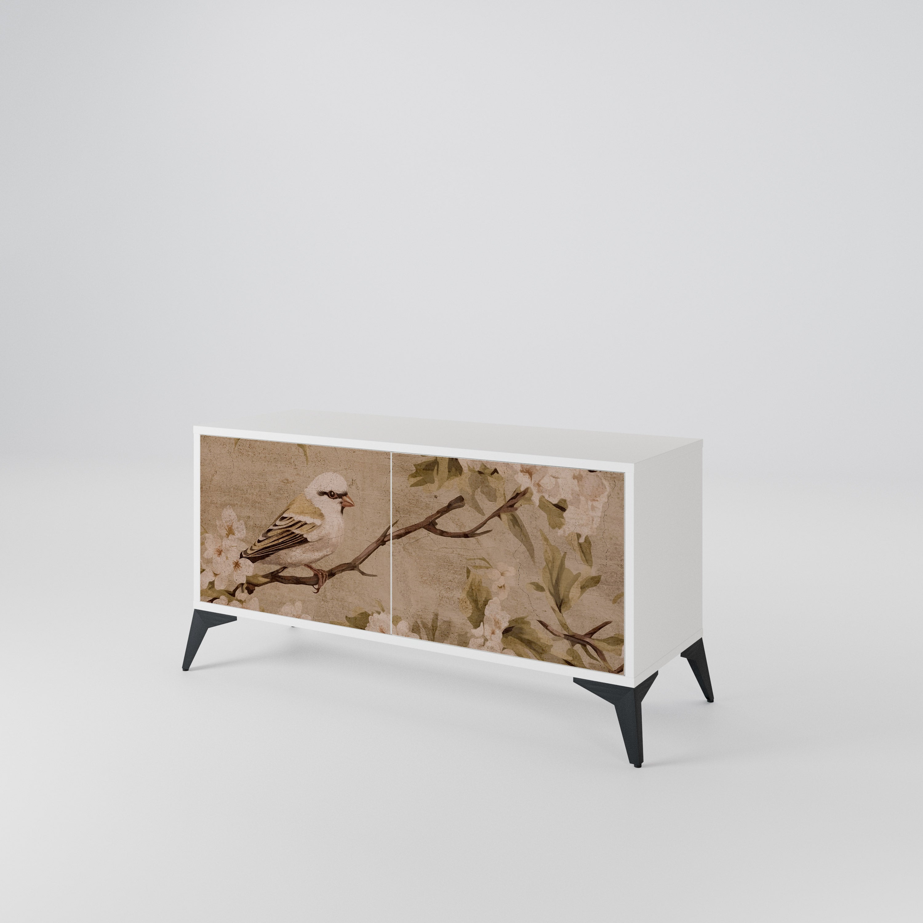 PETAL DISTINGUISH Compact 2-Door TV Cabinet