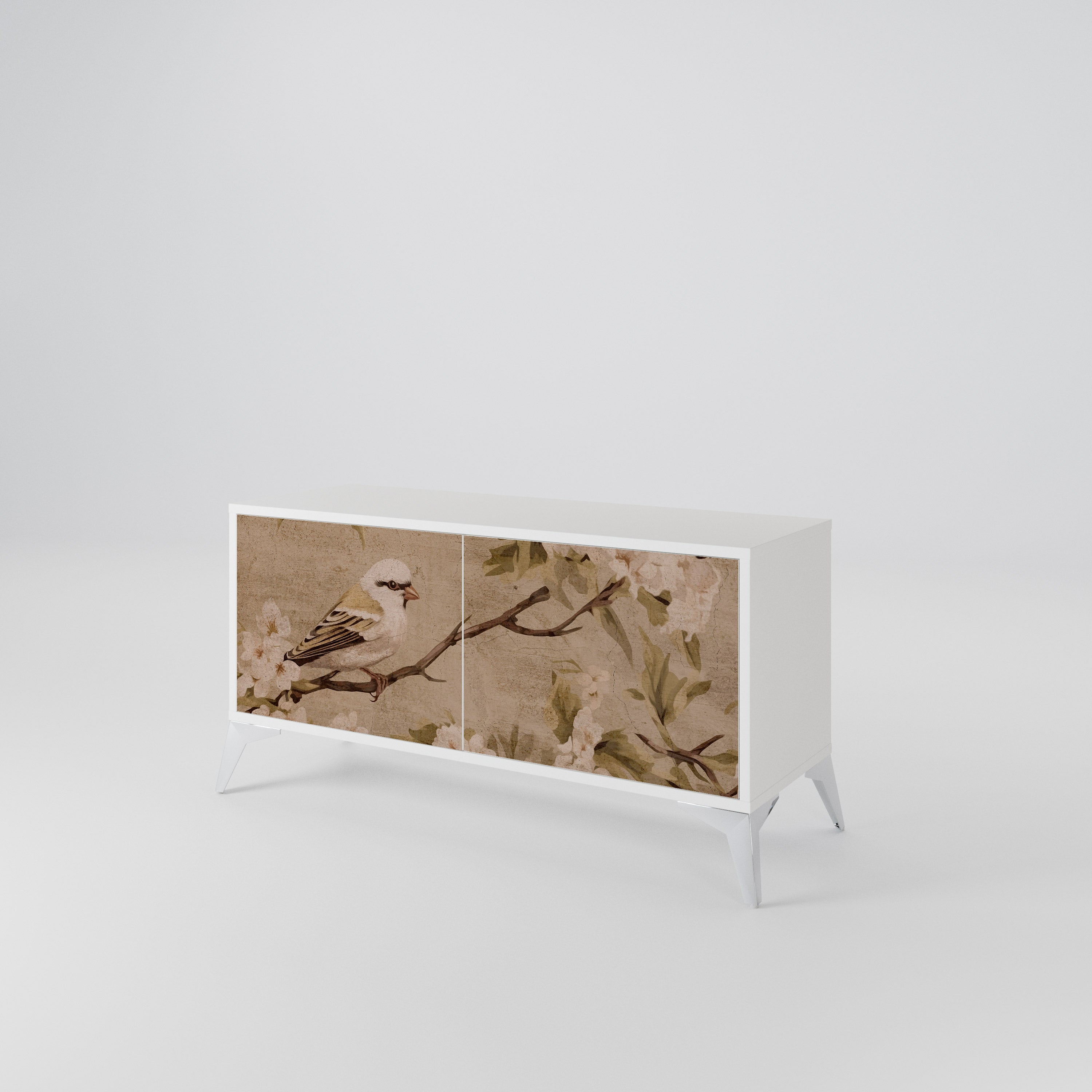 PETAL DISTINGUISH Compact 2-Door TV Cabinet