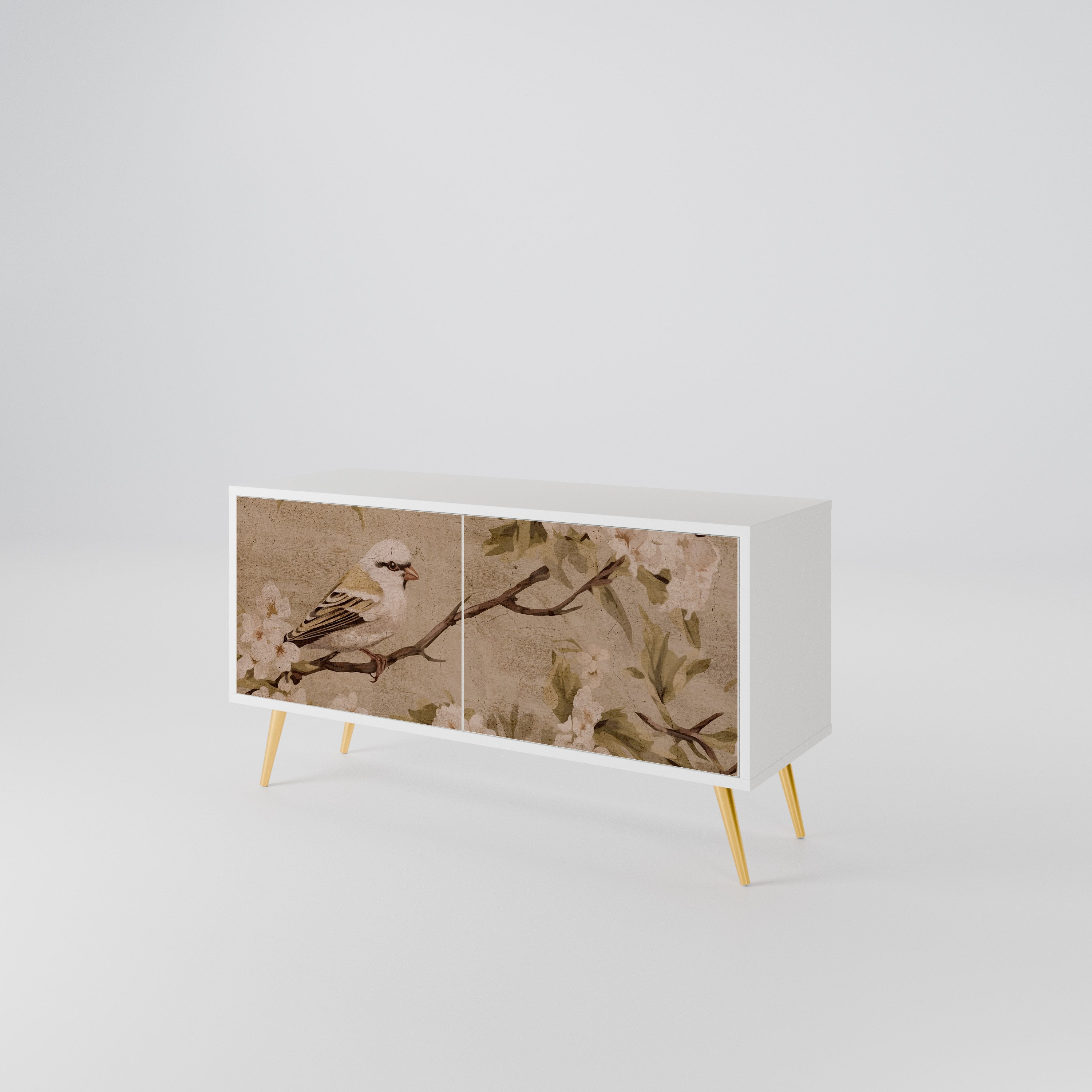 PETAL DISTINGUISH Compact 2-Door TV Cabinet