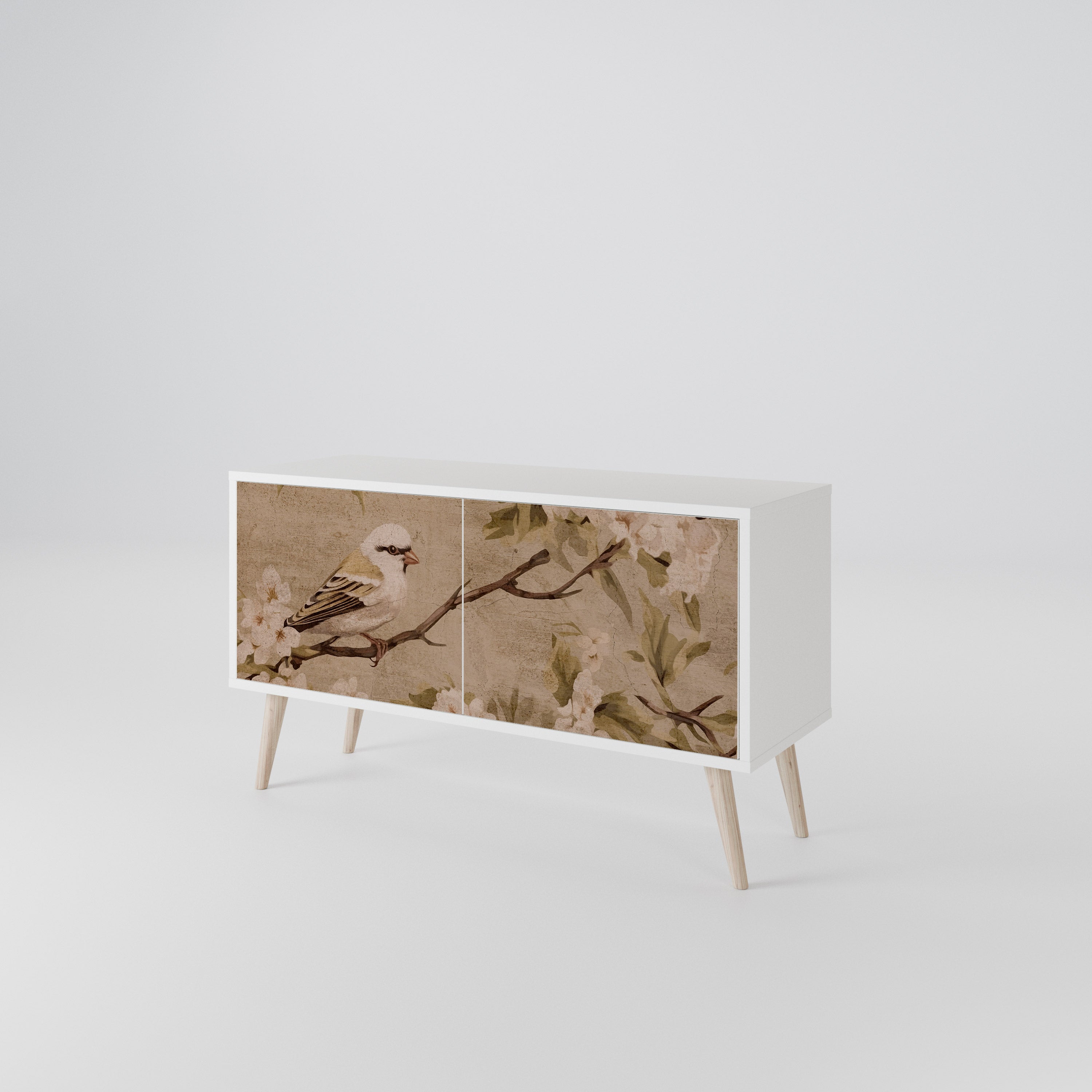 PETAL DISTINGUISH Compact 2-Door TV Cabinet