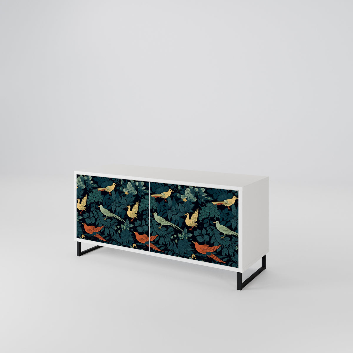 FOWL ORNAMENT Mueble de TV Compacto de 2 puertas