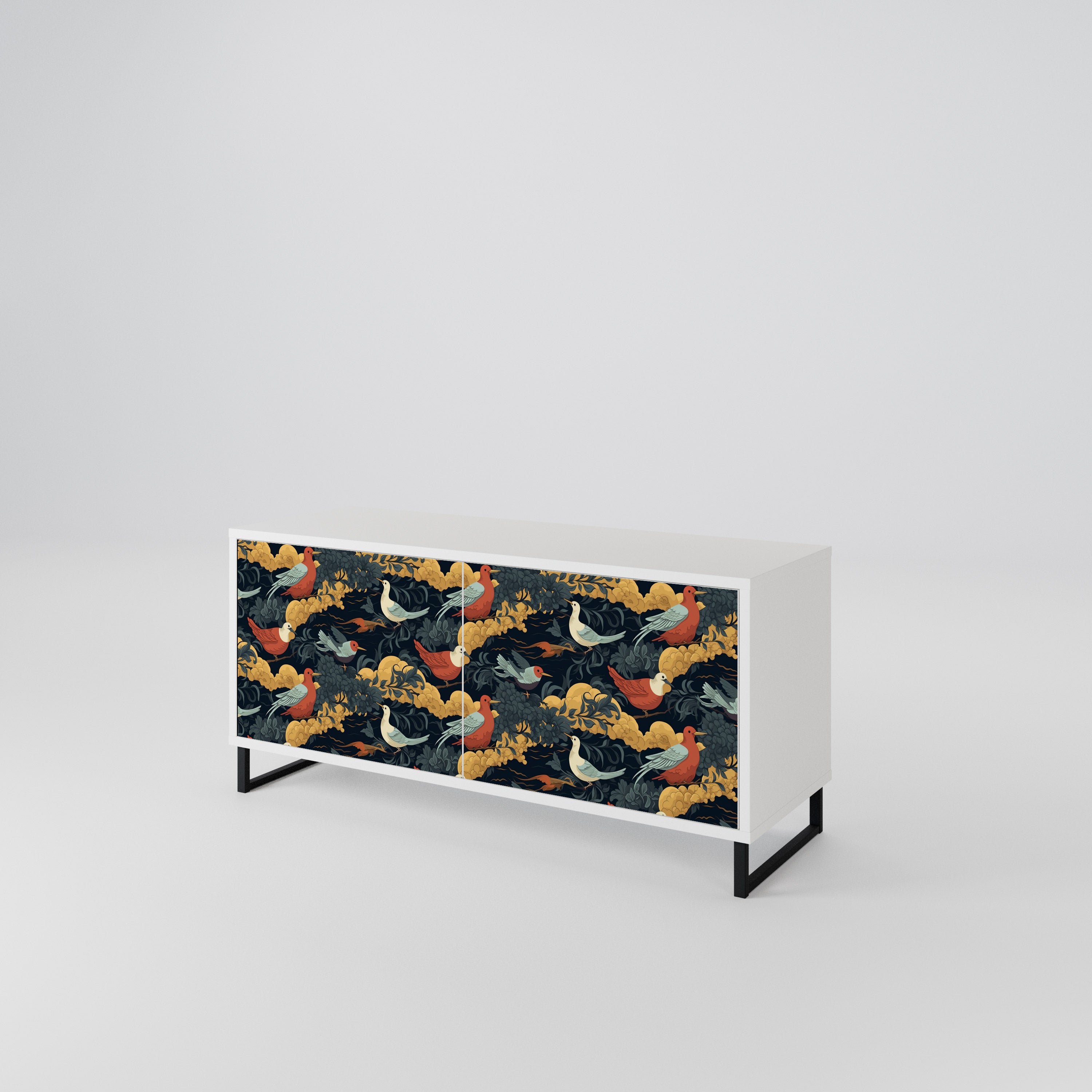 FOWLY DAZE Compact 2-Door TV Cabinet