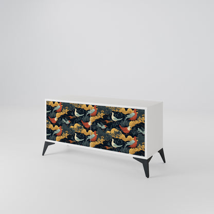 FOWLY DAZE Mueble de TV Compacto de 2 puertas