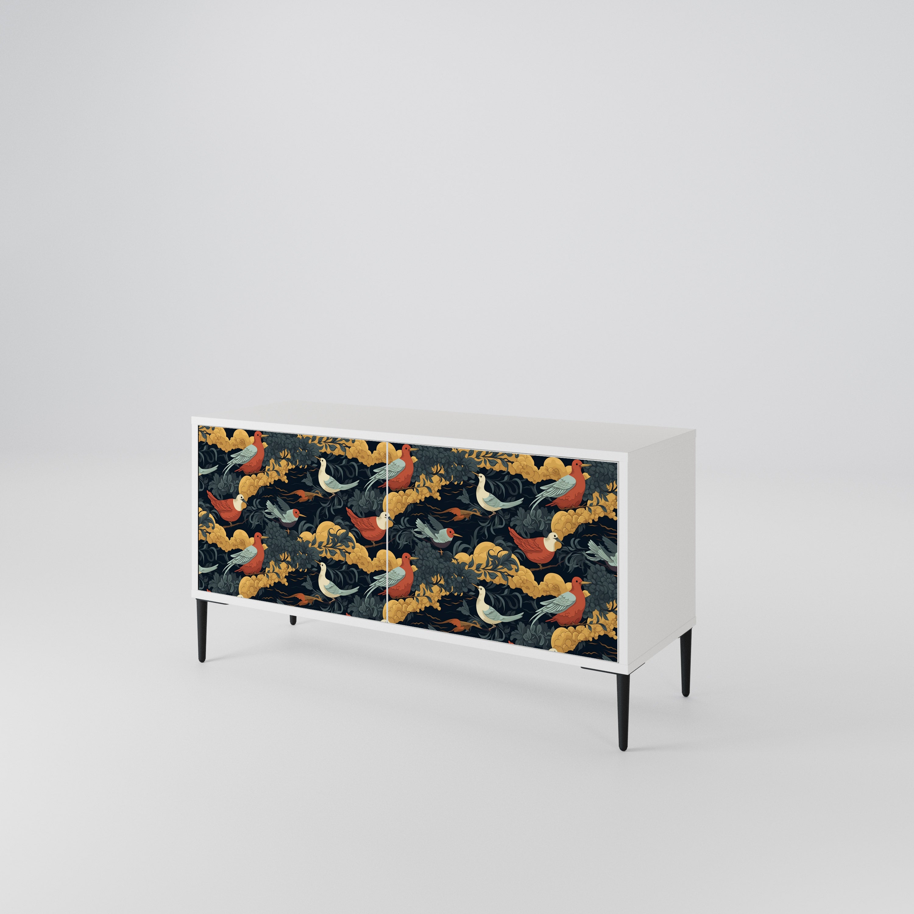 FOWLY DAZE Compact 2-Door TV Cabinet