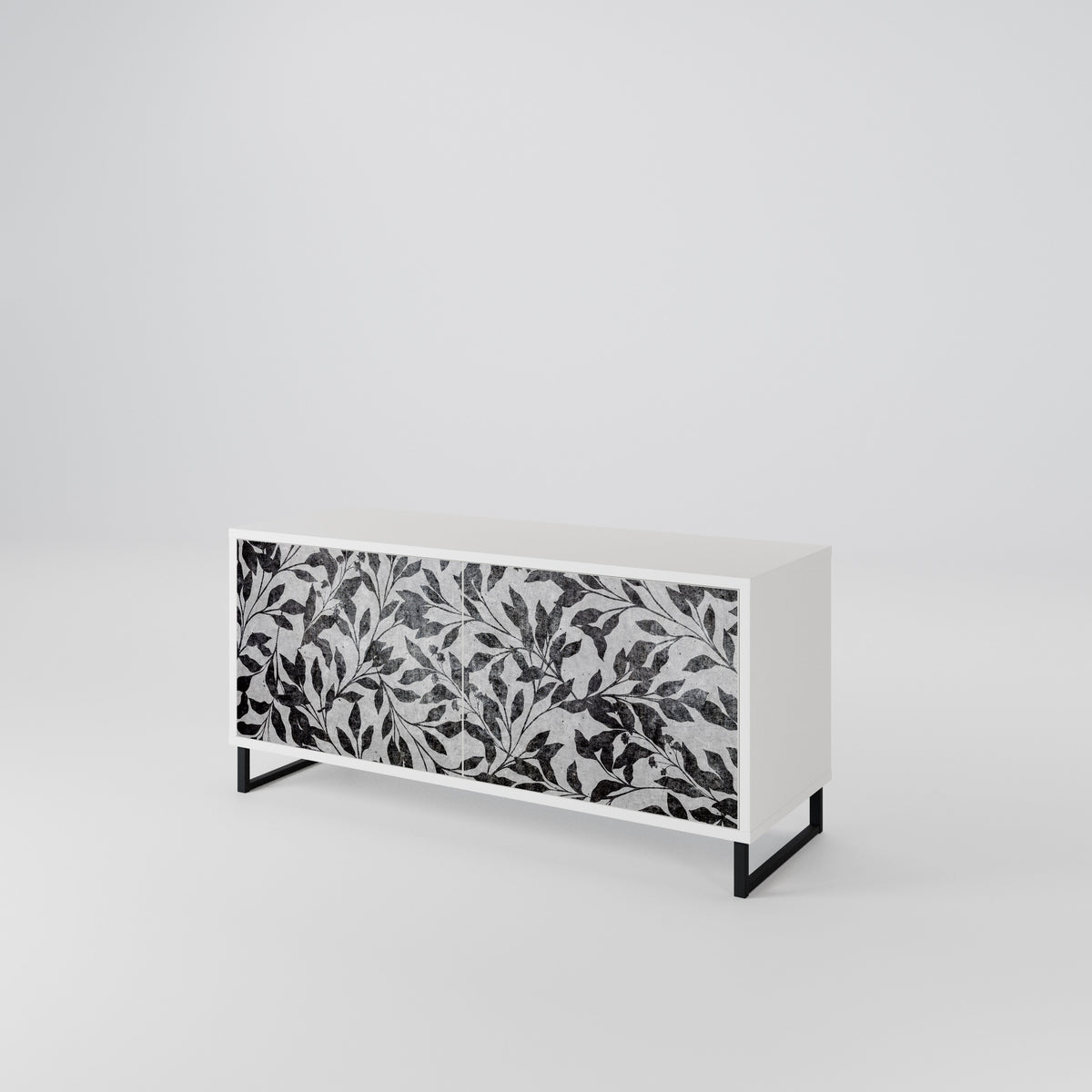 CHARCOAL SPROUT Mueble de TV Compacto de 2 puertas