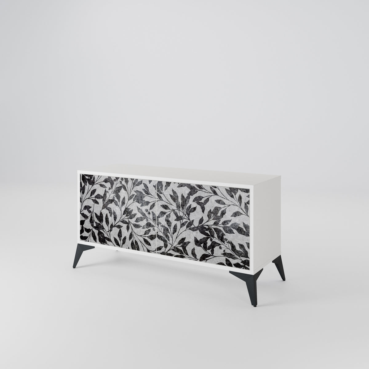 CHARCOAL SPROUT Mueble de TV Compacto de 2 puertas