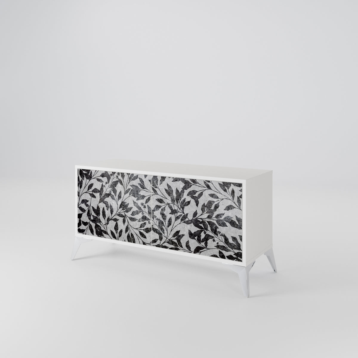 CHARCOAL SPROUT Mueble de TV Compacto de 2 puertas