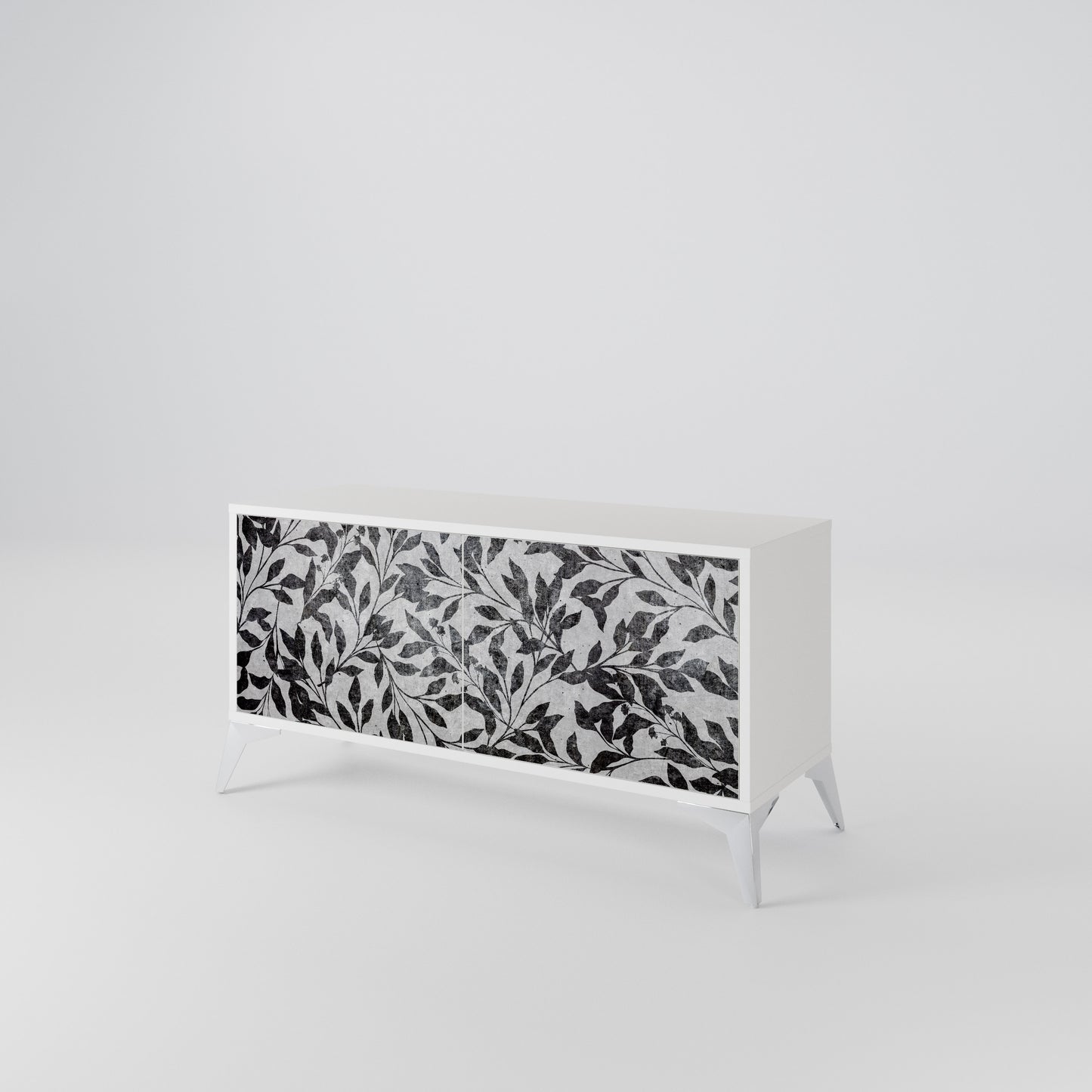 CHARCOAL SPROUT Mueble de TV Compacto de 2 puertas
