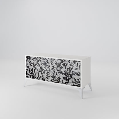 CHARCOAL SPROUT Mueble de TV Compacto de 2 puertas